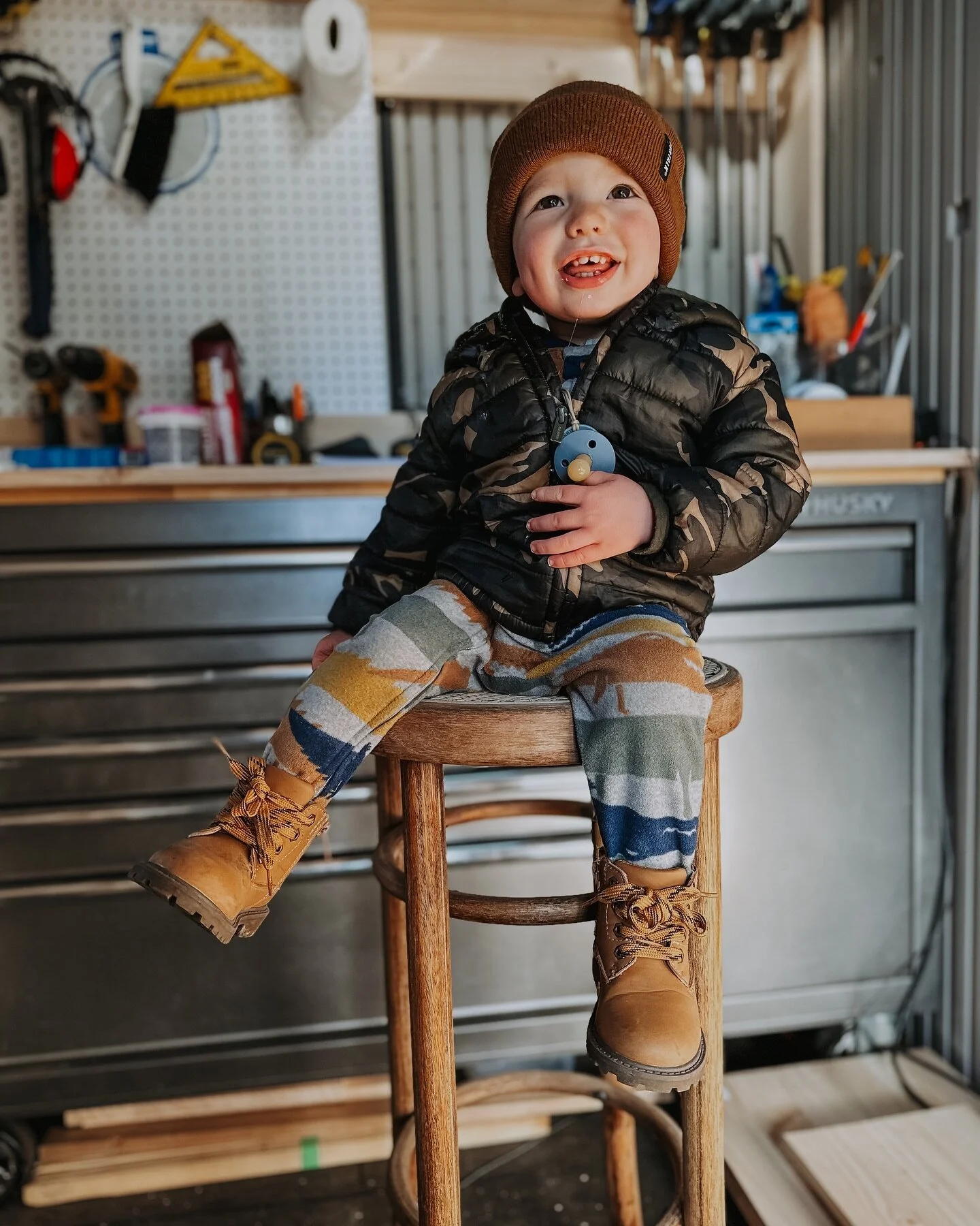 Oh my gosh. Stop with this cuteness already would ya? #shopbaby #futurewoodworker