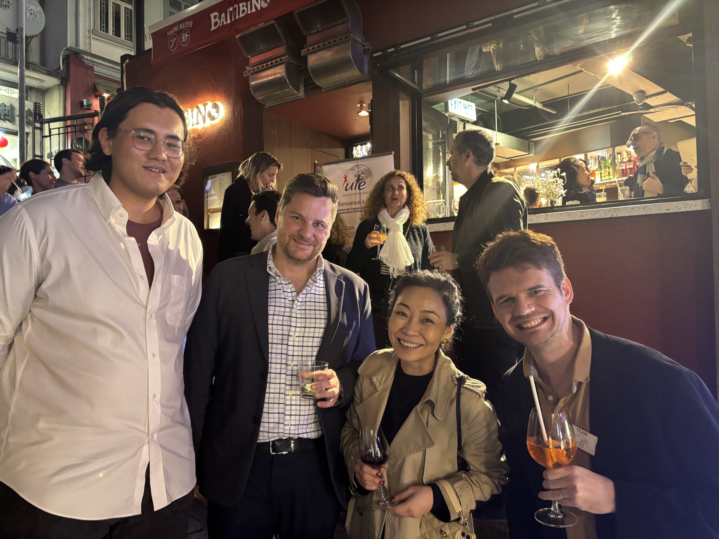 Le French Rendez-Vous mensuel de l'UFE Hong Kong et Macao, chez Bambino à Hong Kong Central