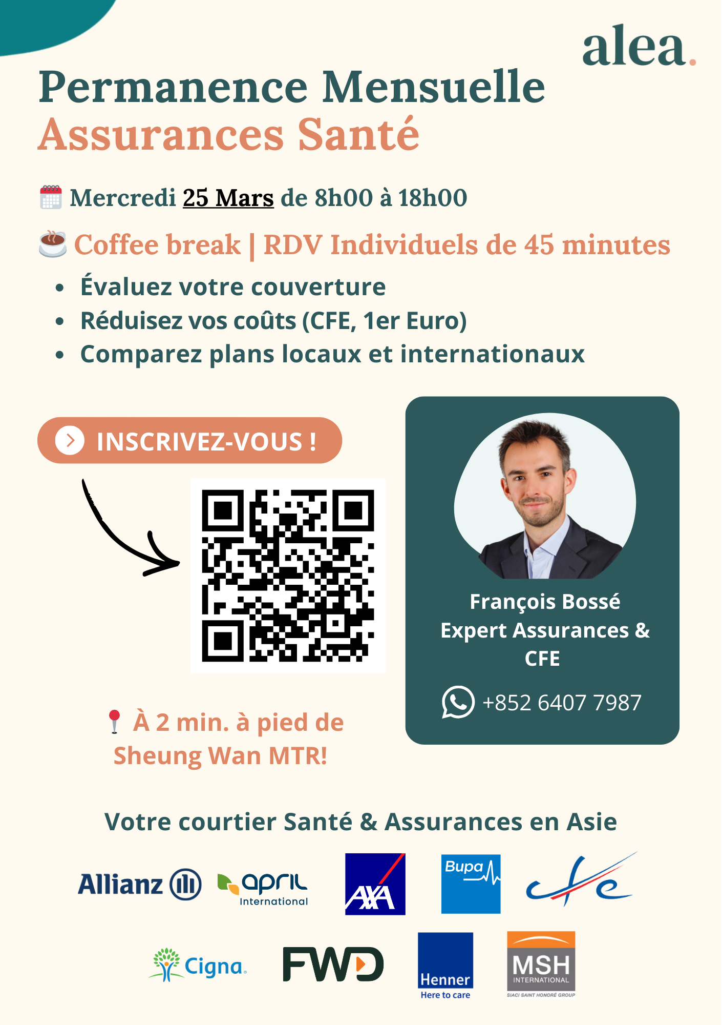 ☕ Permanence Aléa : assurance santé, faites le point en 45 min !