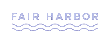 Fair Harbor logo with wavy lines underneath