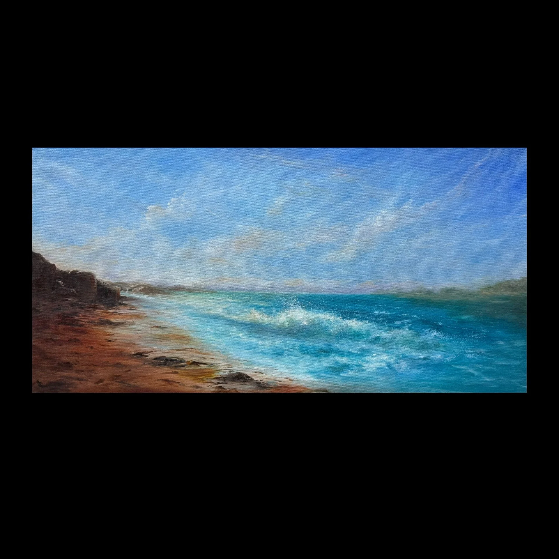 "Untethered" Oil and Acrylic Painting - 15" x 30" Unframed