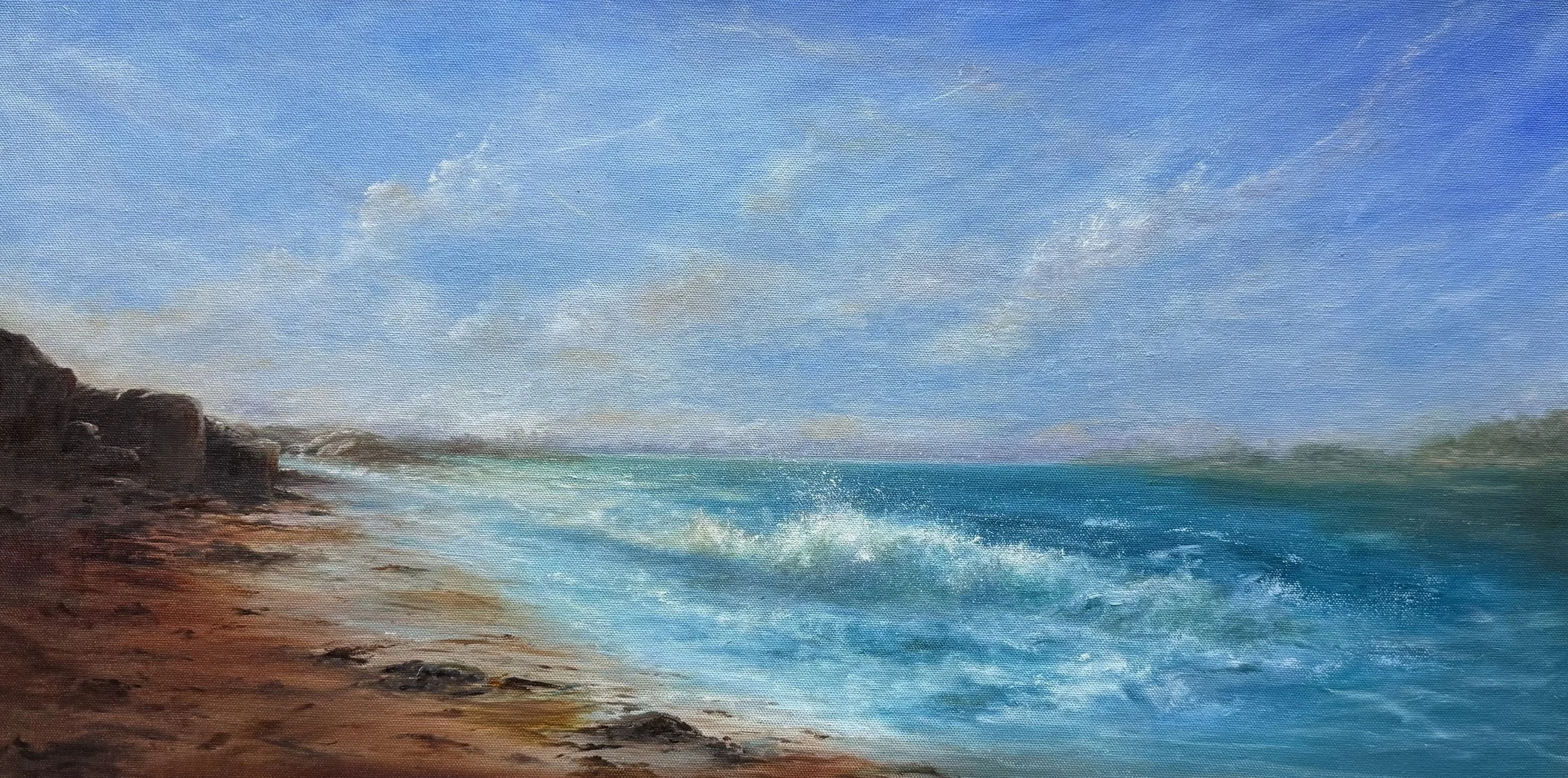 "Untethered" | Oil + Acrylic | 15" x 30"