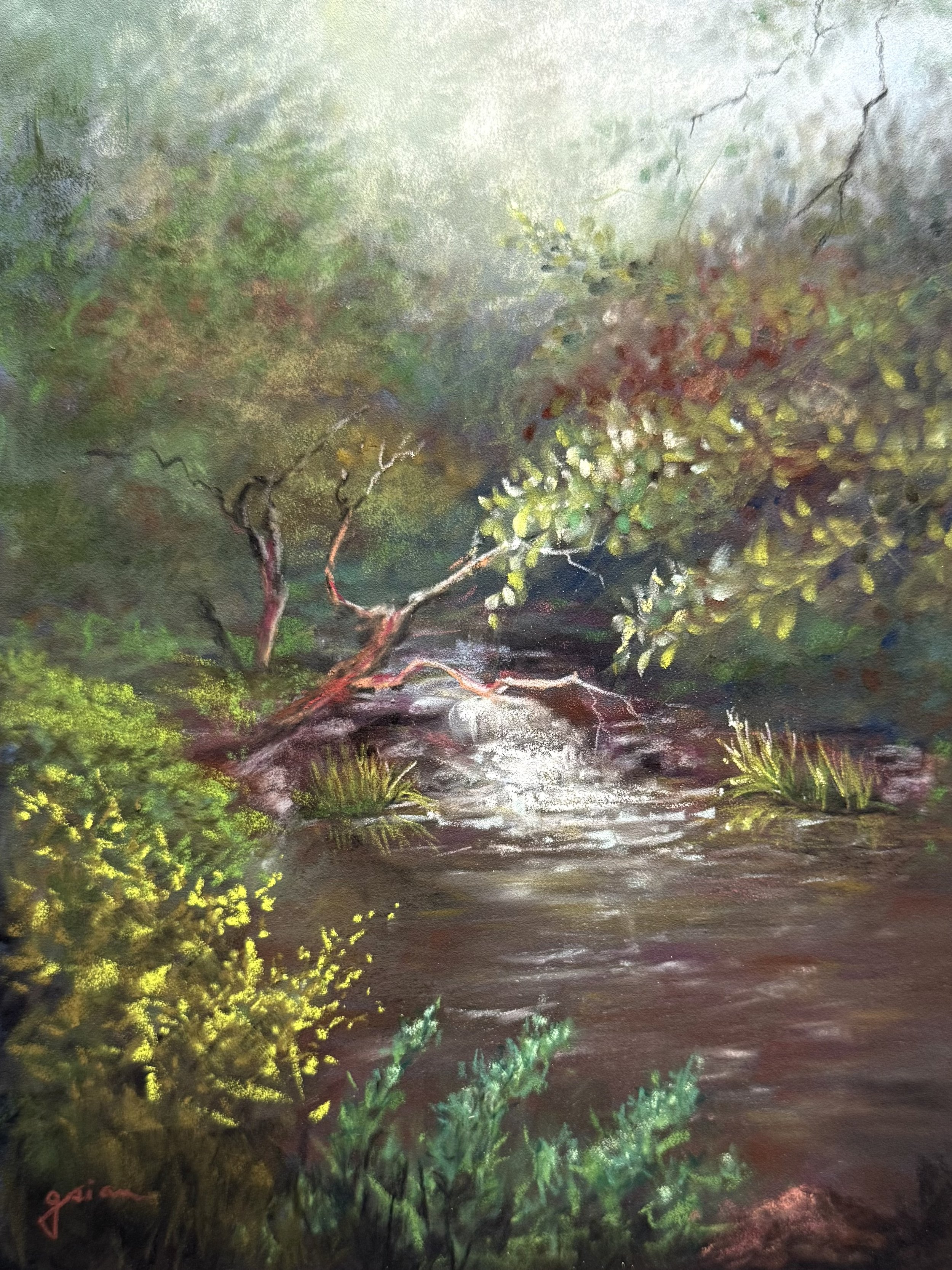 "Sanctuary" | Soft Pastels | 9" x 12"