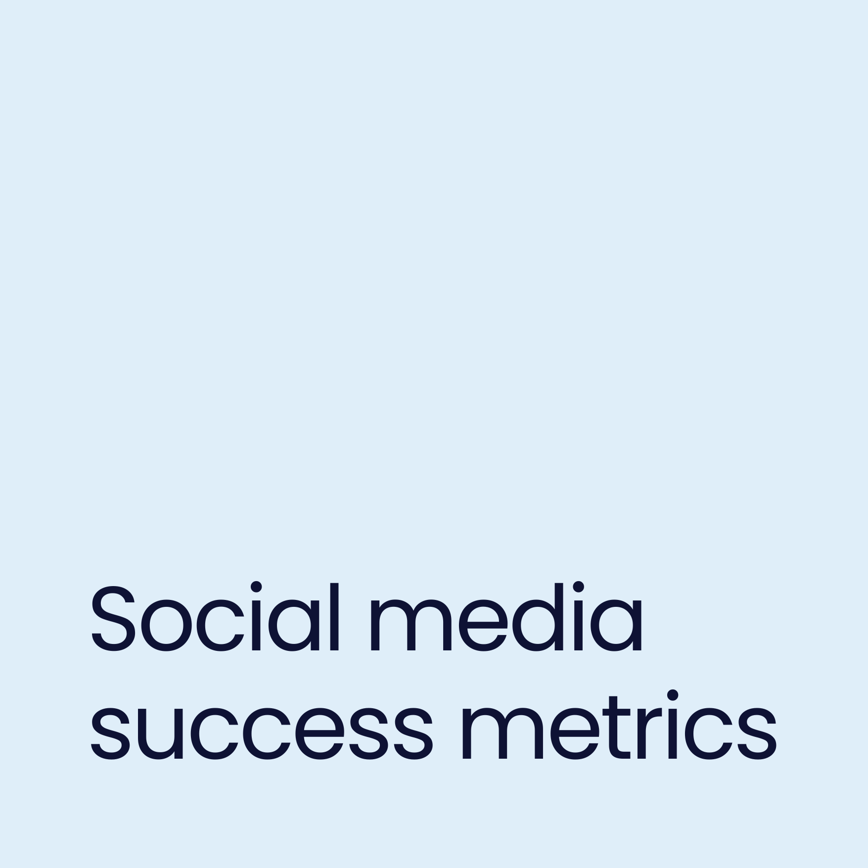 Top three social media success metrics tile