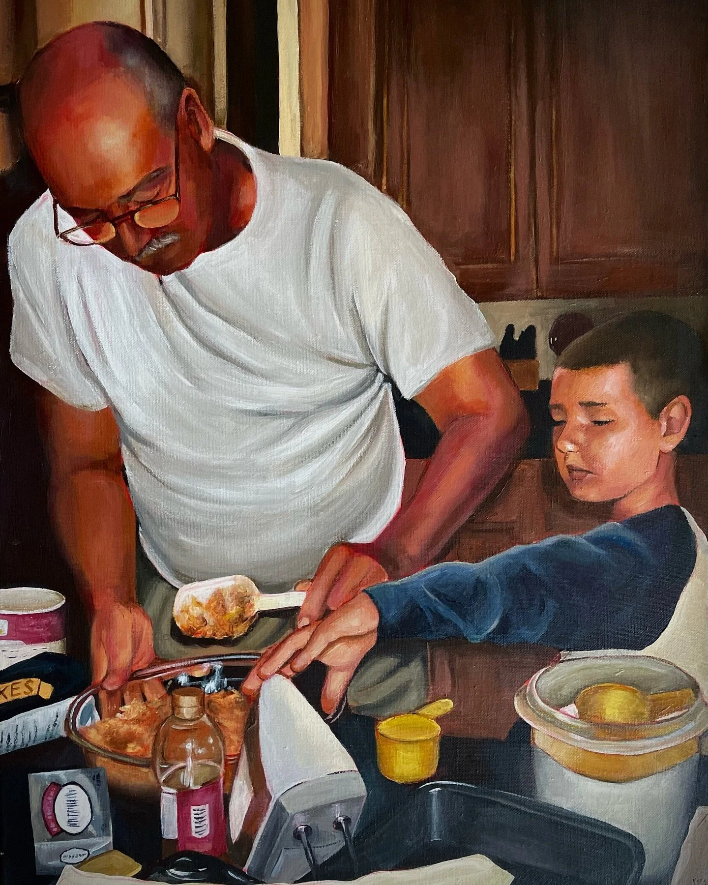 &ldquo;John&rsquo;s Carrot Cake&rdquo;, acrylic on canvas, 18x24
.
.
.
.
.
.
#portraitpainting #artistsoninstagram #illustration #emergingartist #acrylicpainting #portrait #studentartist #artist #figuredrawing #studentart #oilpainting #whip #risd #fi