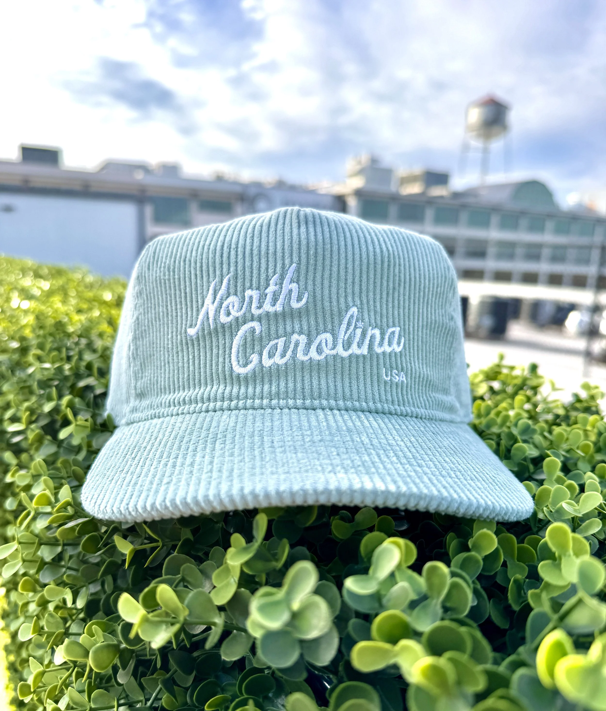 North Carolina USA Corduroy 5 Panel Snapback (Agave Green)