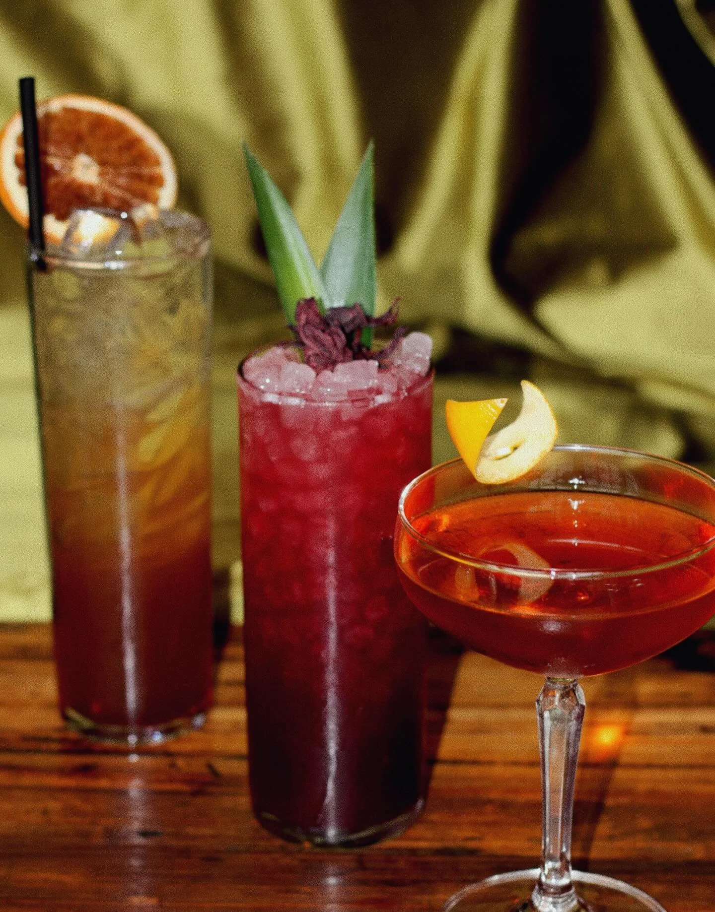 Three cocktails, three vibes, all non alcoholic and ready for a good time 🕶️🪩🕺

We try to rotate our nonalcoholic menu with just as thoughtful creations so that wherever you are in this moment, we&rsquo;ve got a drink that will match the ✨energy✨
