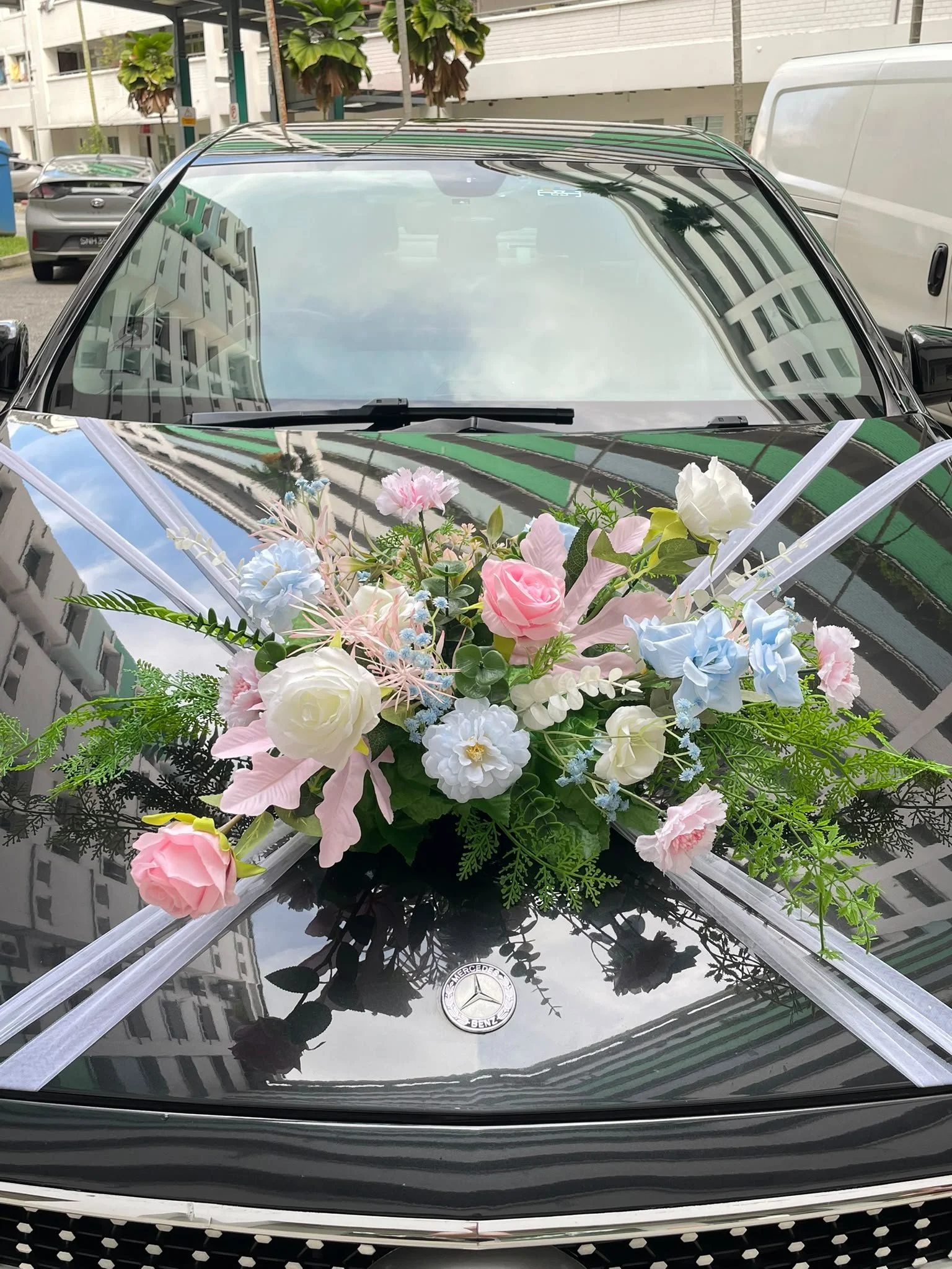 Artificial Flowers Wedding Car Decor
