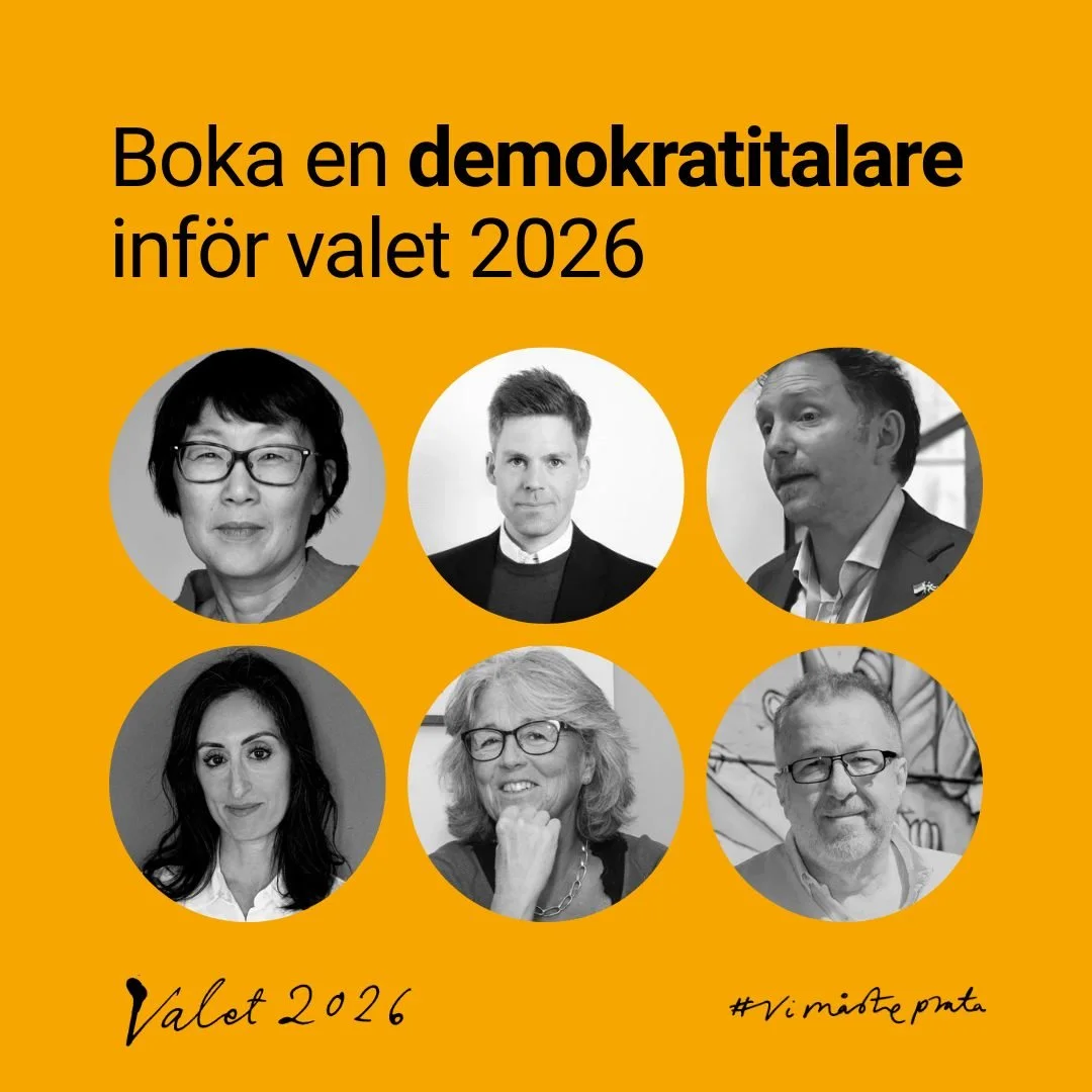 📢 ViM&aring;stePratas demokratitalare &auml;r en riktig skatt som studief&ouml;rbund och folkh&ouml;gskolor kan nyttja. Nu har flera av talarna gjort s&auml;rskilda f&ouml;rel&auml;snings- eller workshopuppl&auml;gg inf&ouml;r valet 2026. 

👉 G&ari