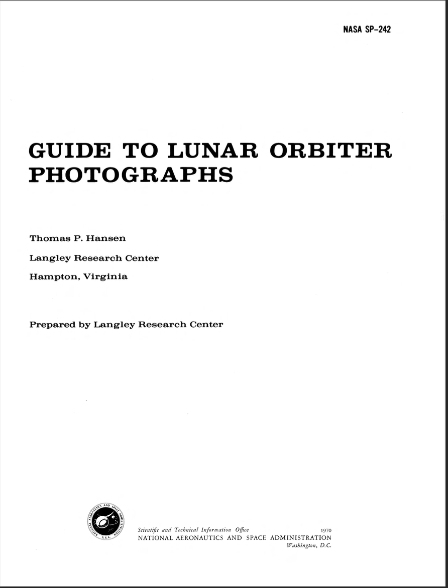 Guide to Lunar Orbiter photographs