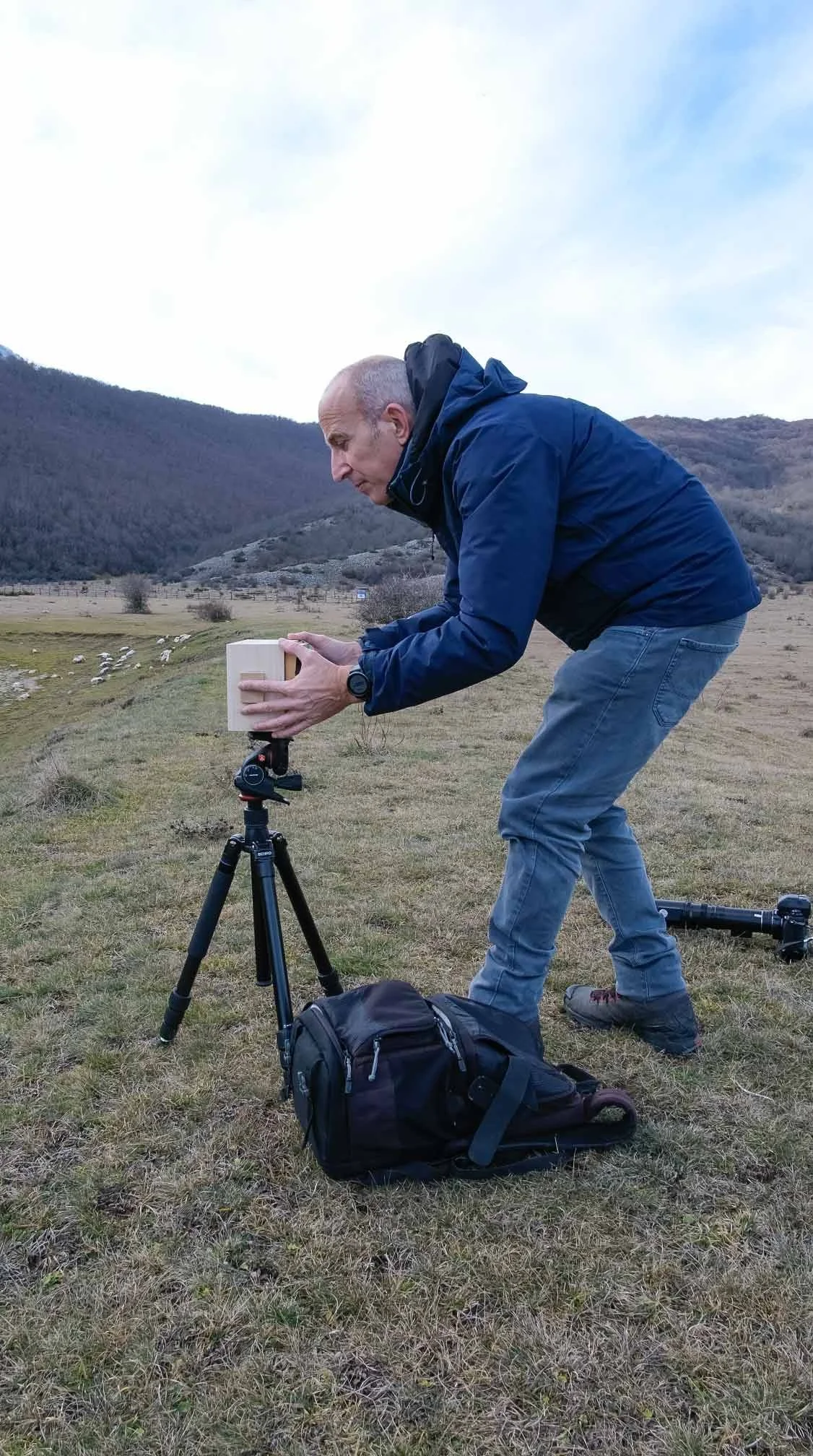 Pinhole 4x5 exposure in the field