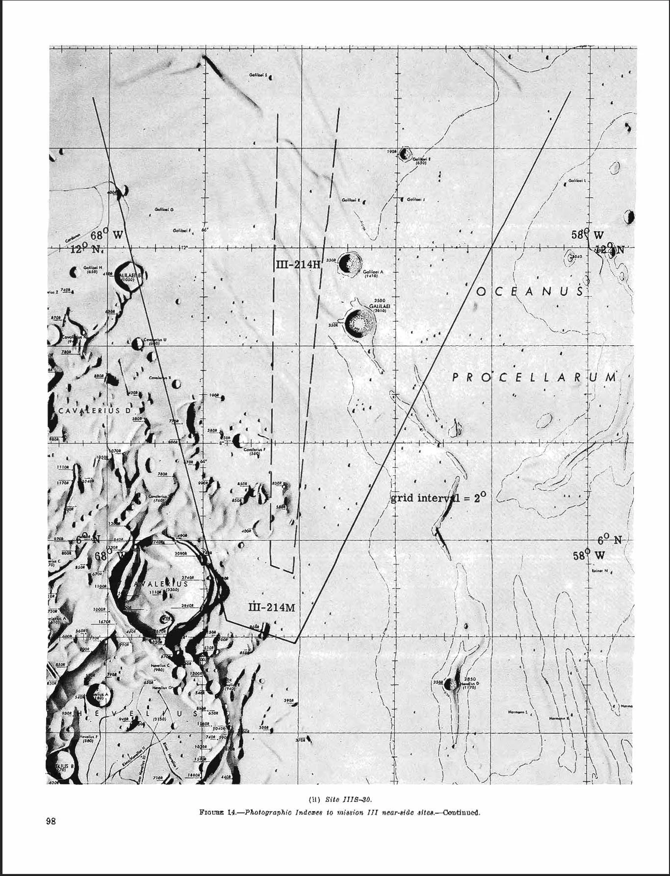 Mappa Fotometrica Mare della Tranquillità dal programma Orbiter - Nasa