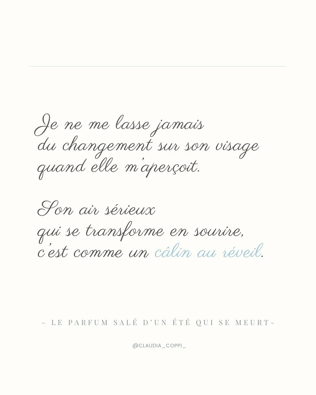 La joie de croiser le regard de quelqu&rsquo;un qu&rsquo;on aime 🩵

Cet extrait provient d&rsquo;un chapitre o&ugrave; Ange retrouve Lucia, sa meilleure amie, &agrave; une f&ecirc;te. Leur complicit&eacute; est plus forte que jamais. 

Tu veux en sa