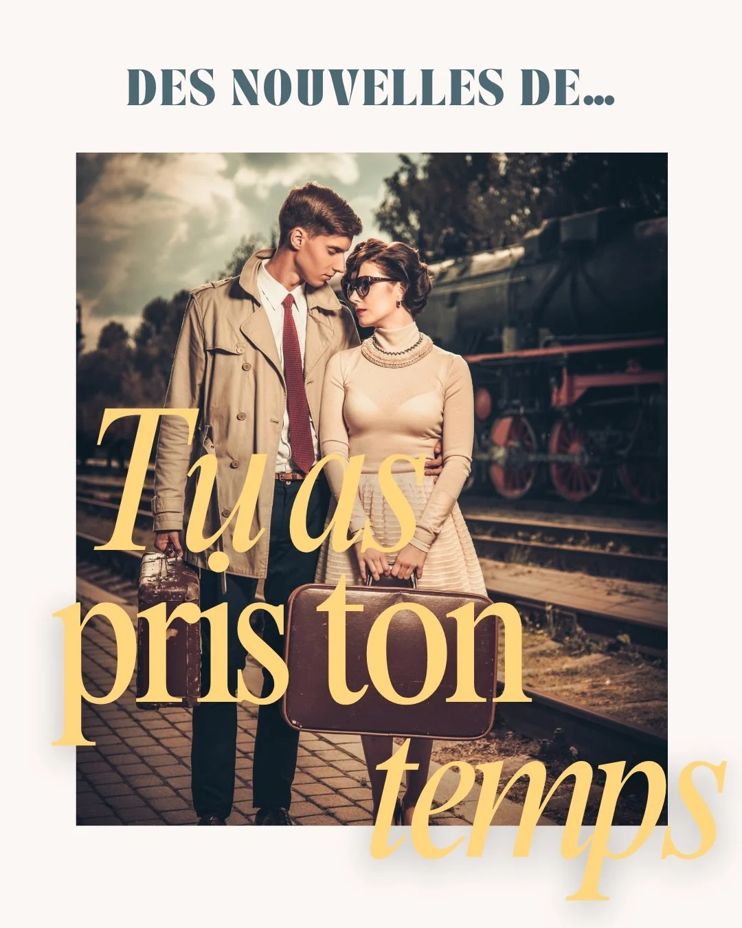 Spoil alert : tout est dans le titre 🤦🏻&zwj;♀️

J&rsquo;ai commenc&eacute; Tu as pris ton temps il y a deux ans, en postant r&eacute;guli&egrave;rement les chapitres sur Wattpad jusqu&rsquo;&agrave; le terminer. L&rsquo;histoire (a double temporali