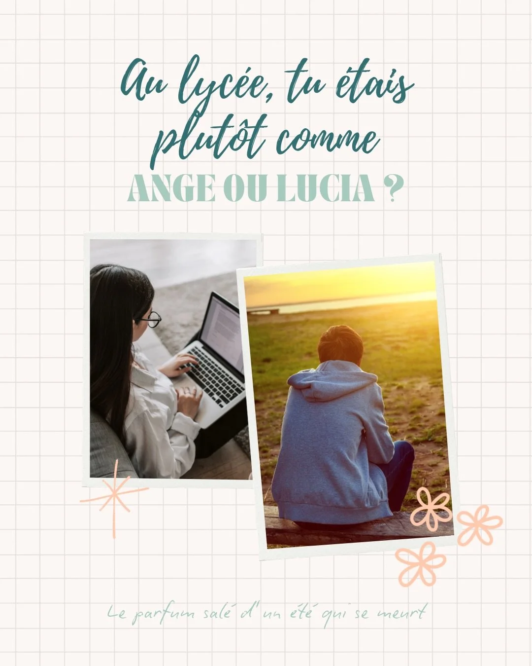 Tandis que je me replonge dans le tome 1 de mon roman &agrave; para&icirc;tre, Le parfum sal&eacute; d&rsquo;un &eacute;t&eacute; qui se meurt, je fais un bond dans le temps.

Quand on ne savait pas encore si les choix qu&rsquo;on faisait en tant qu&