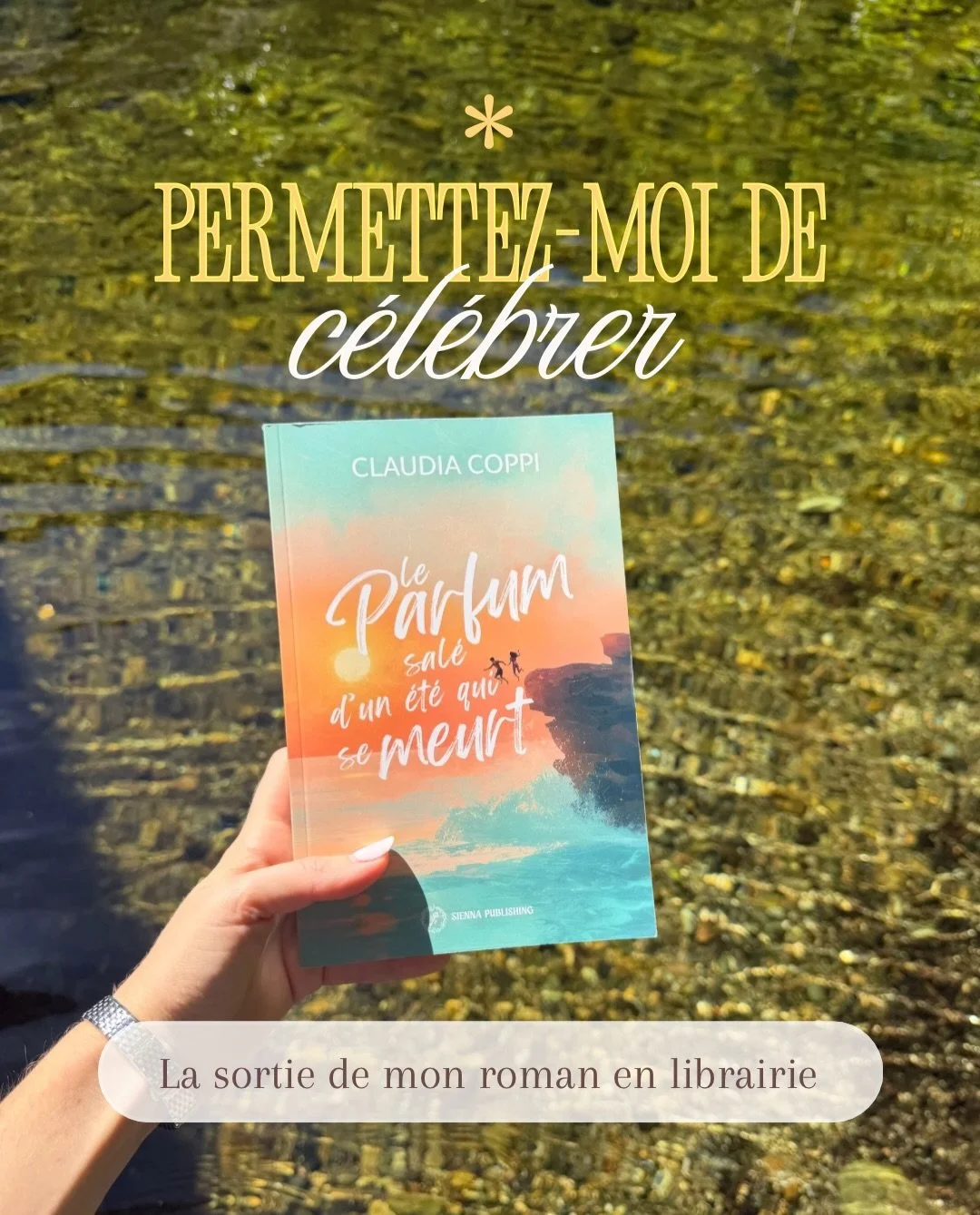 Permettez-moi d&rsquo;immortaliser ce jour particulier : le jour de sortie en librairie de mon premier roman, Le parfum sal&eacute; d&rsquo;un &eacute;t&eacute; qui se meurt.

L&rsquo;&eacute;crire m&rsquo;aide un peu &agrave; r&eacute;aliser que j&r