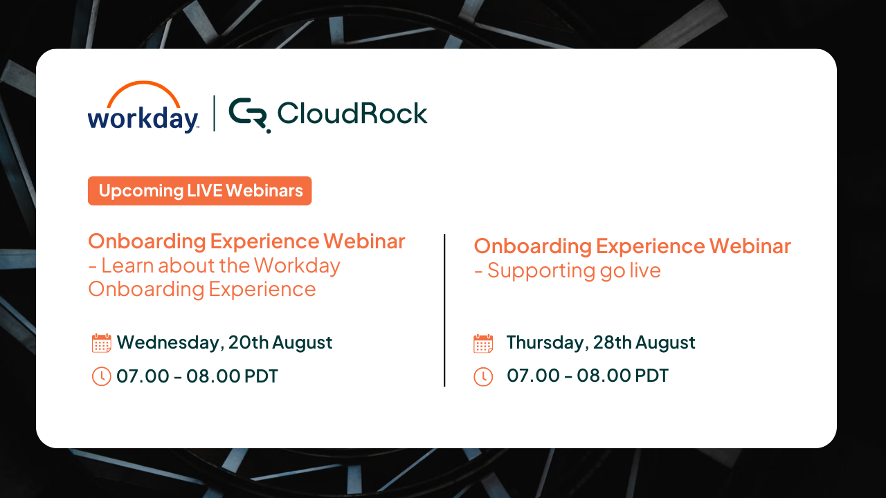 Upcoming Webinars with Workday