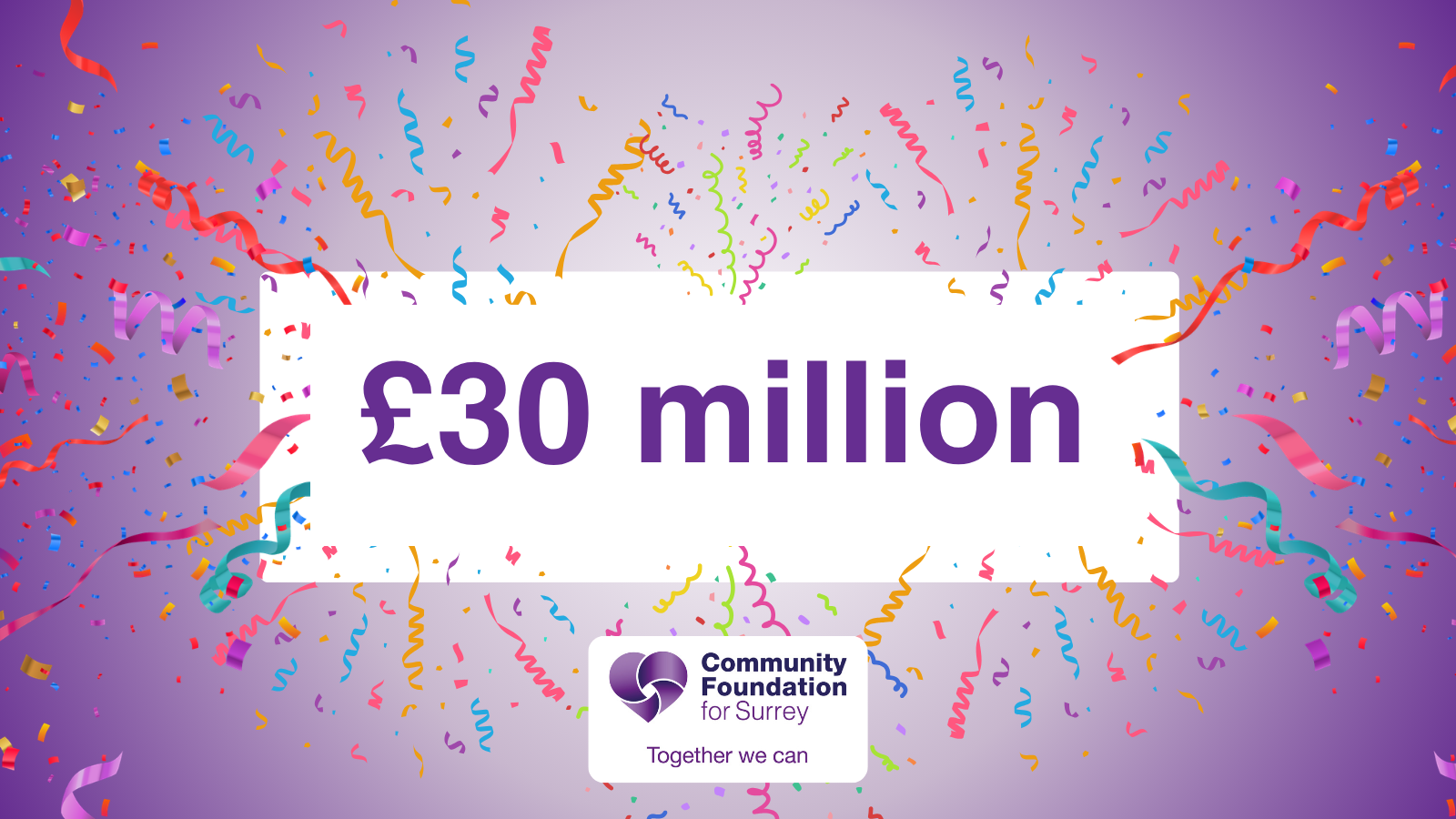 CFSurrey Celebrates £30 Million Milestone in Community Grants