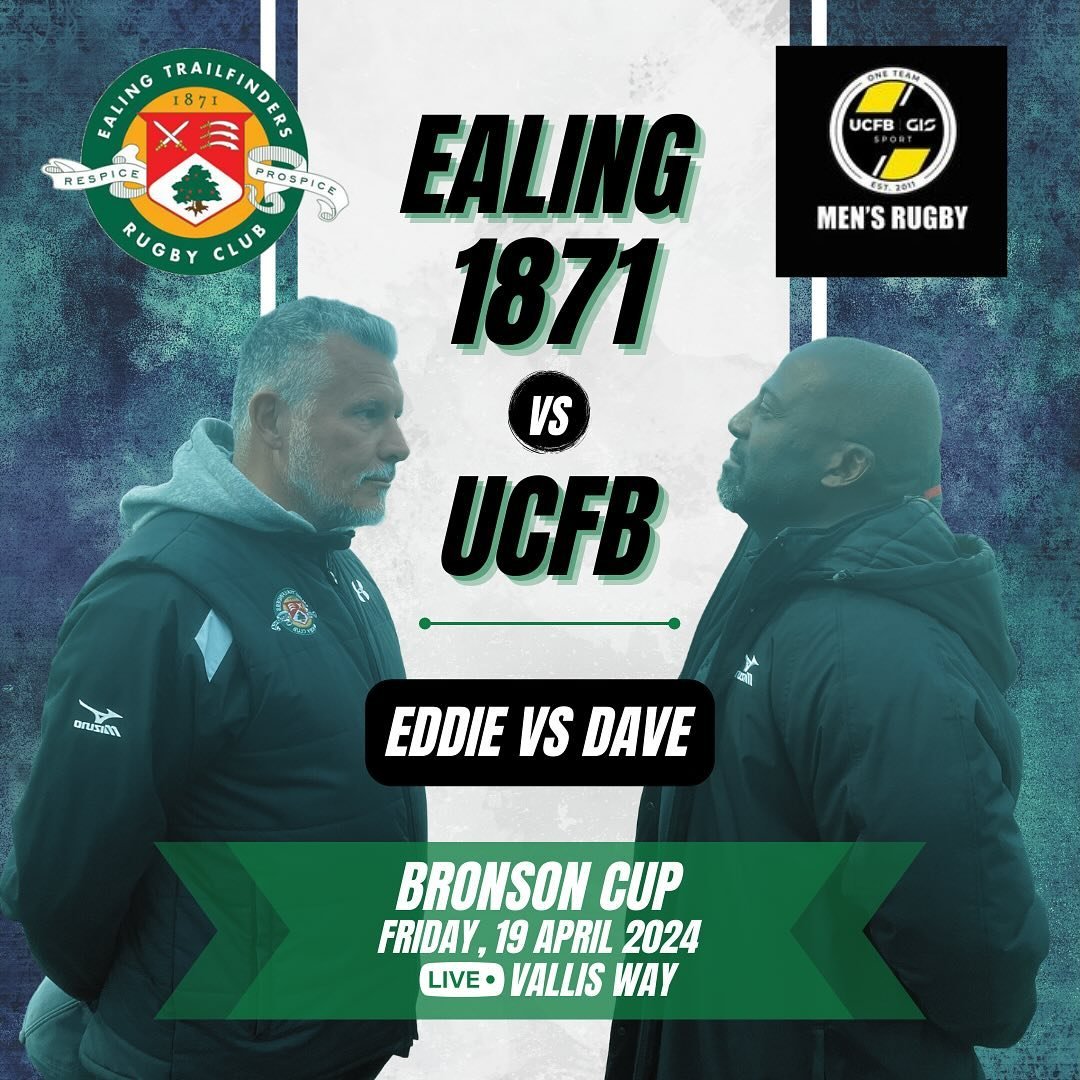🏆 

The Bronson cup is on the line once again as The Ealing 1871 take on UCFB under the flood lights at Vallis way 

Coach Vs Coach 

Who will take home the cup, glory and bragging rights for the next 12 months 

Let us know in the poll below ⬇️ 

?