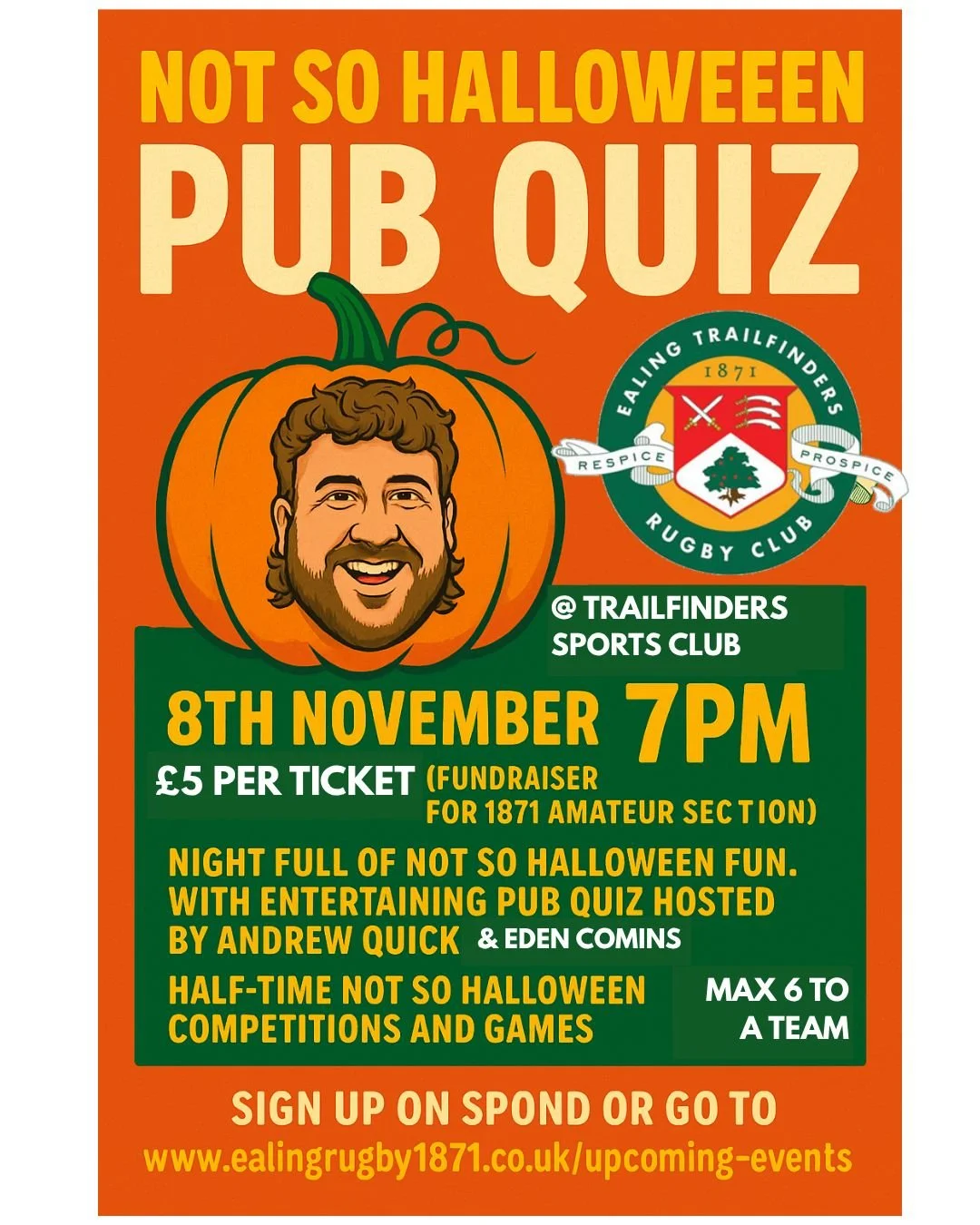 Spooktacular Halloween Quiz Night at Trailfinders Sports Club