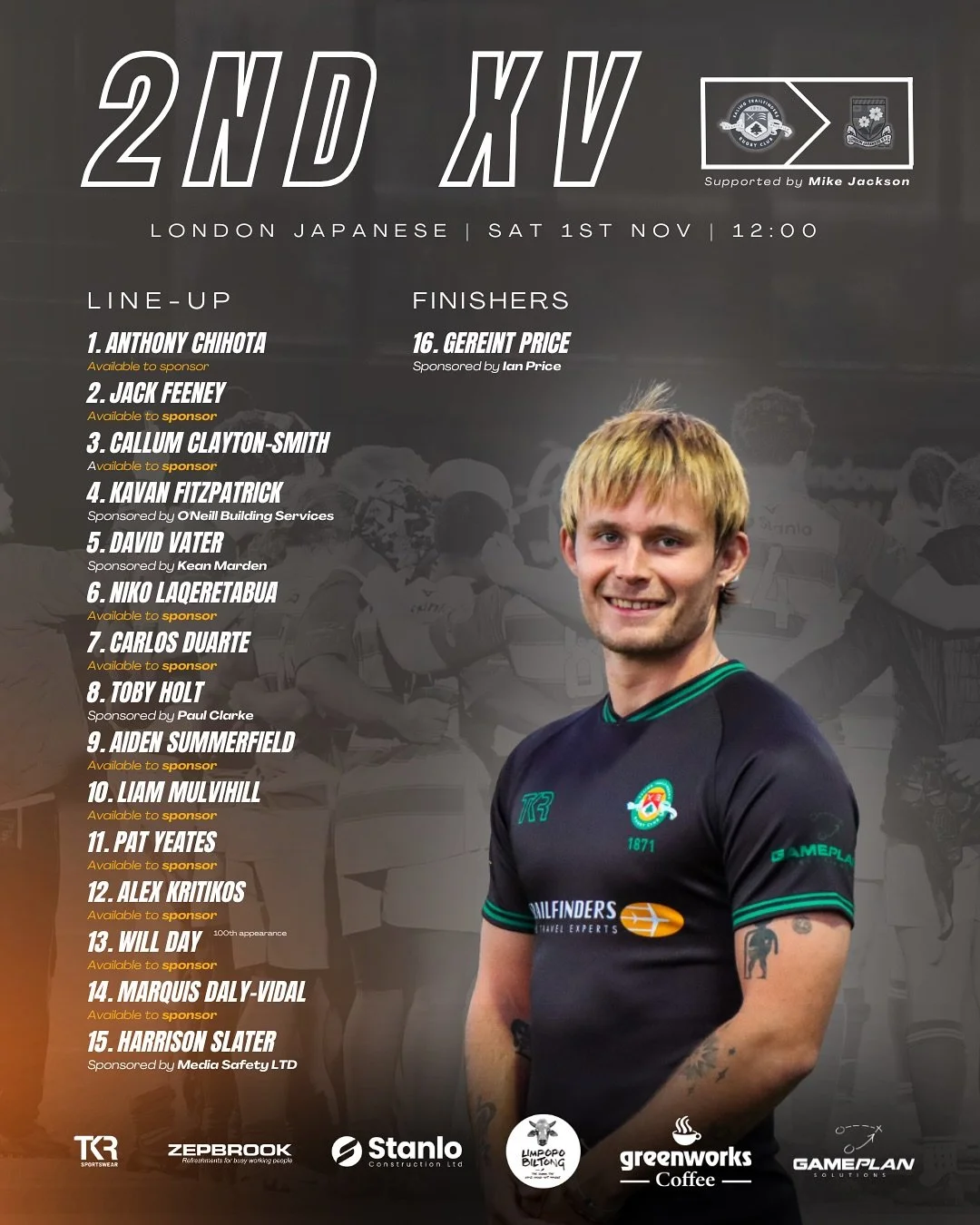 When Saturday comes! Another week, another set of fixtures to sink your teeth into! 💚

No 1st XV fixture this week, but the 2nd and 3rd XV are in league action!

The second team travel to @londonjapaneserfc, kicking off at 12pm. Off the back of a cl