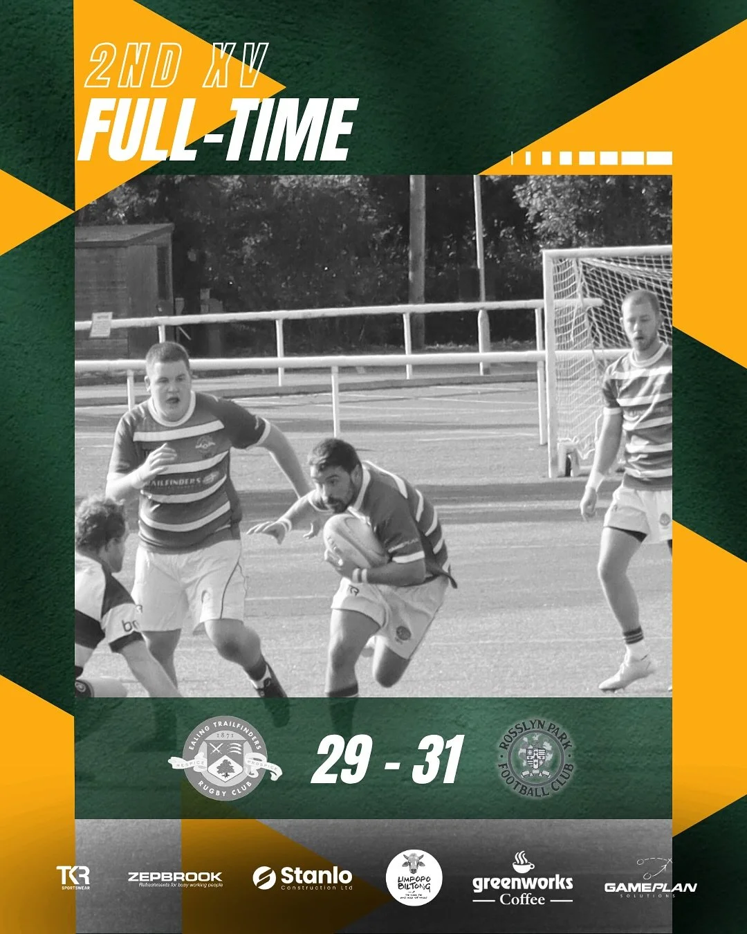 Full time results from this weekend! Sadly both our 2nd and 3rd XV have dropped out of their respective cups 😢. A hard fought battle from both sides. 

The 2nd XV put on a great performance against joint leaders of the league above to narrowly miss 