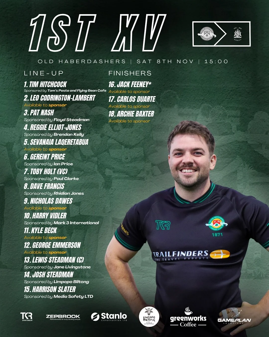 The 1st and 2nd XV take to the field tomorrow in what promises to be two very exciting fixtures!

The 1st XV are keen to get going after a long break from league action, taking on @oldhabsrfc. Bodies are rested and ready to go! Captain Lewis Steadman