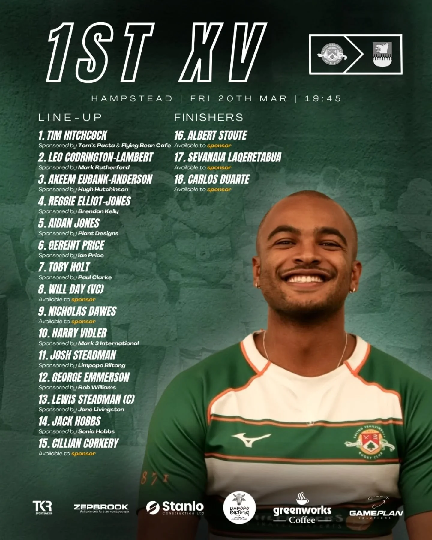 FRIDAY. NIGHT. LIGHTS. ⚡Here is tonight's team for the huge clash against Hampstead. Tonight could be the night. 

One of the biggest nights in 1871's history. The lads know what the objective is and how tough the task is that lies before them, but t