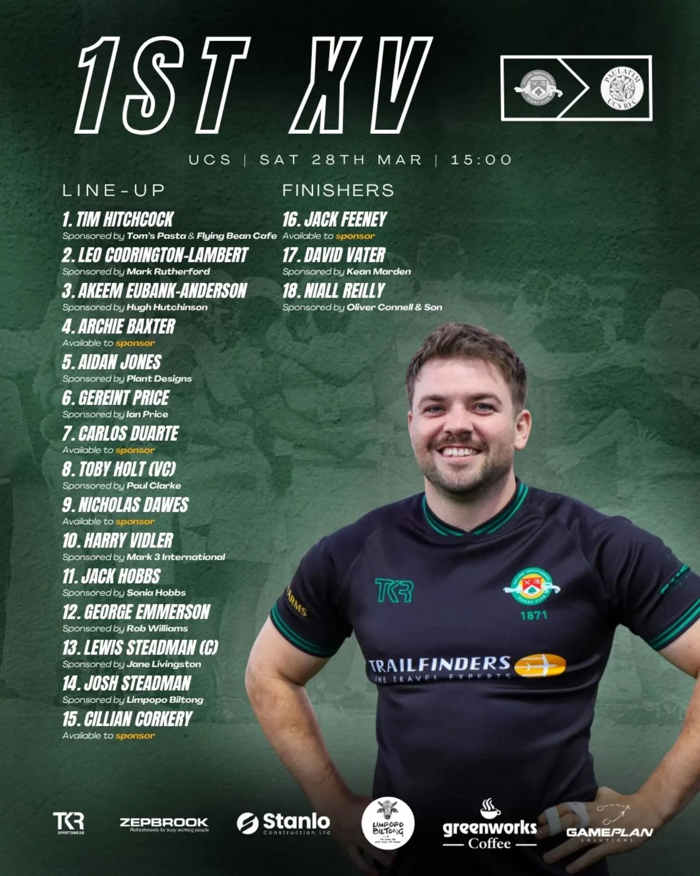 ONE MORE TIME 🎆🎉

The 1st XVs last fixture in a stellar season! They travel to UCS who will be looking to avenge defeat at the start of the season! Some tough work ahead for the lads looking to finish in style 

Head over and support and then join 