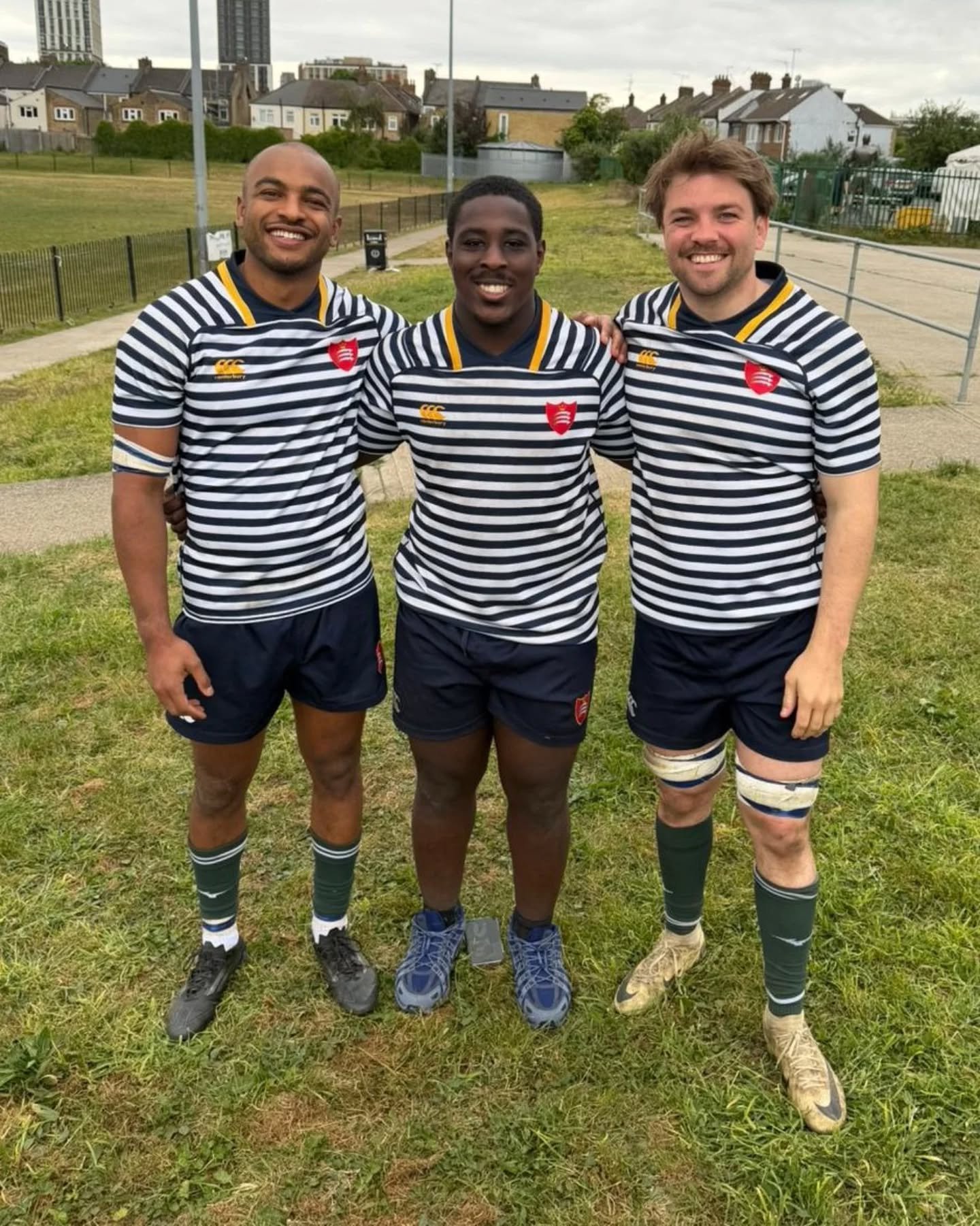 Congratulations to 1st XV captain Lewis Steadman, club captain Toby Holt, and Leo Codrington-Lambert, who represented @middlesexrugby yesterday! 💚