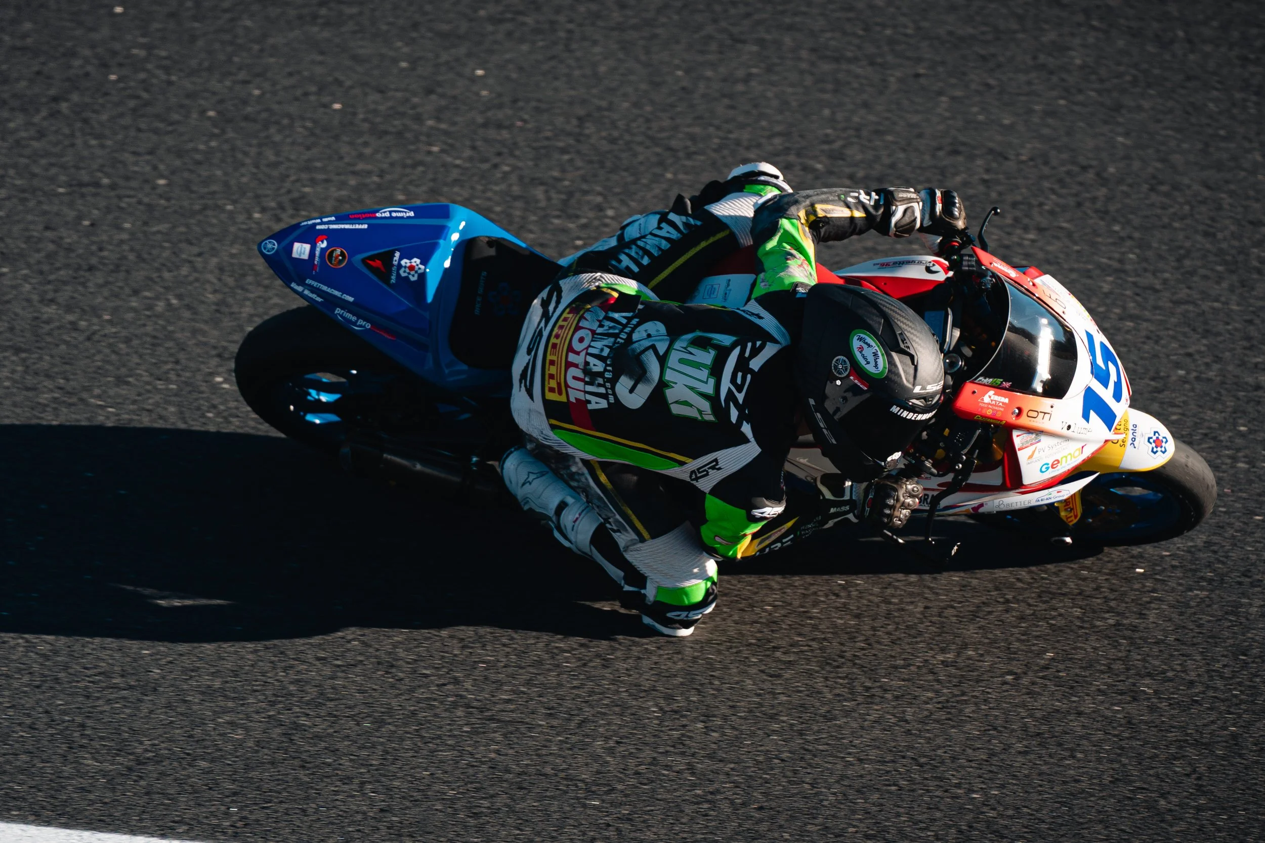 Lukacs Owen riding at the WorldSBK round in Estoril