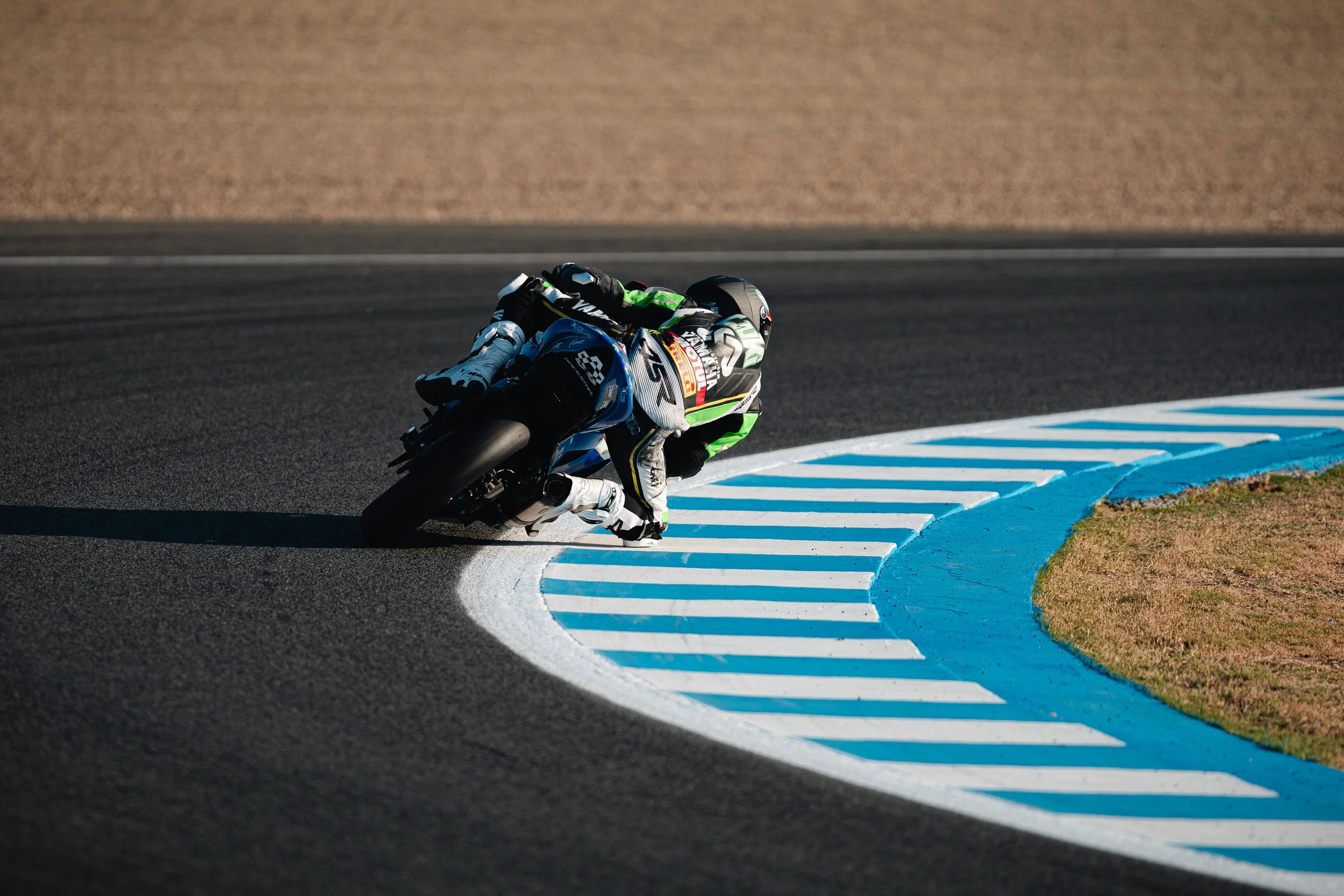 Lukacs Owen riding in WorldSBK at Jerez