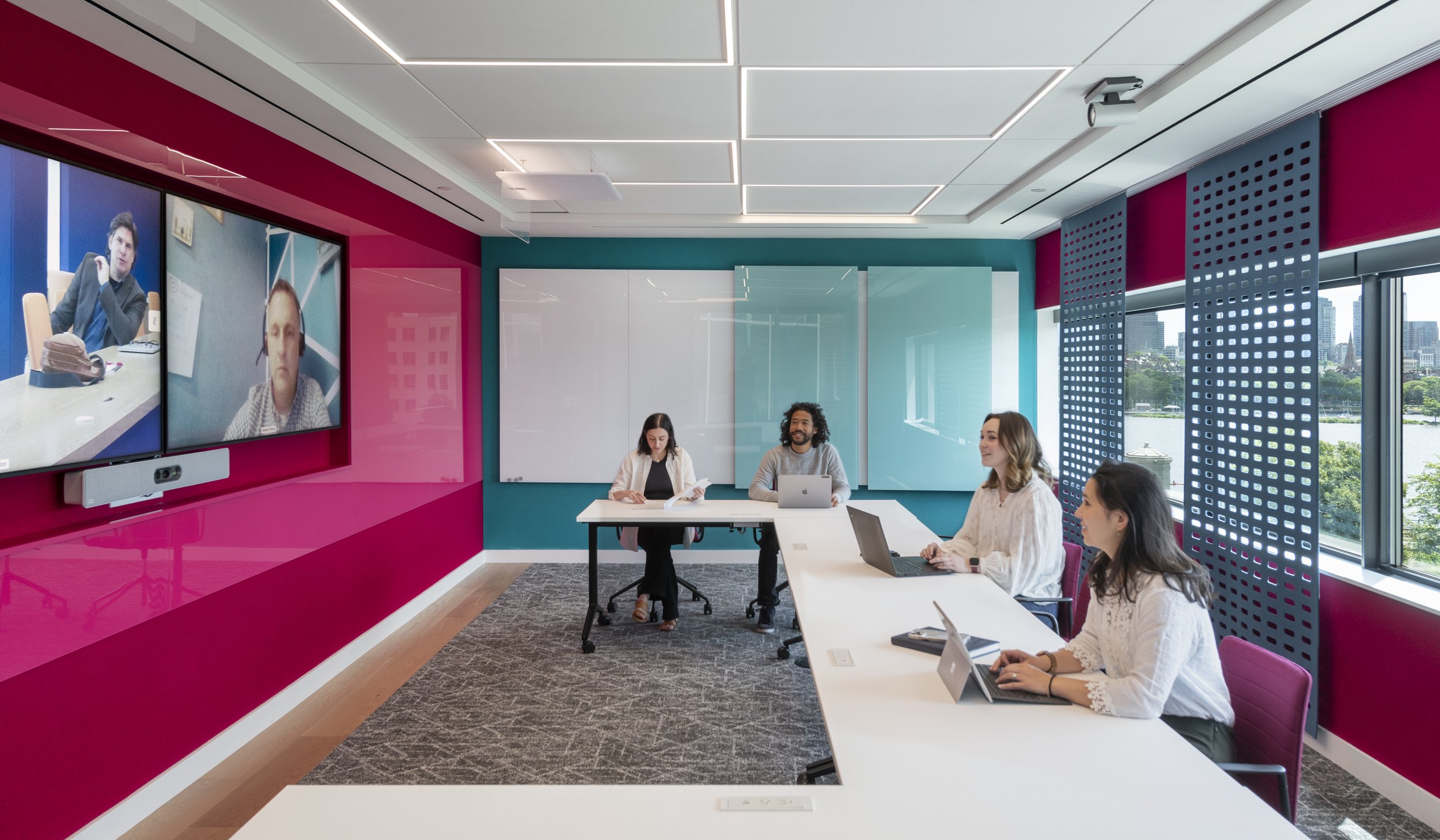 Clarus Two Color Movable Glass Markerboard