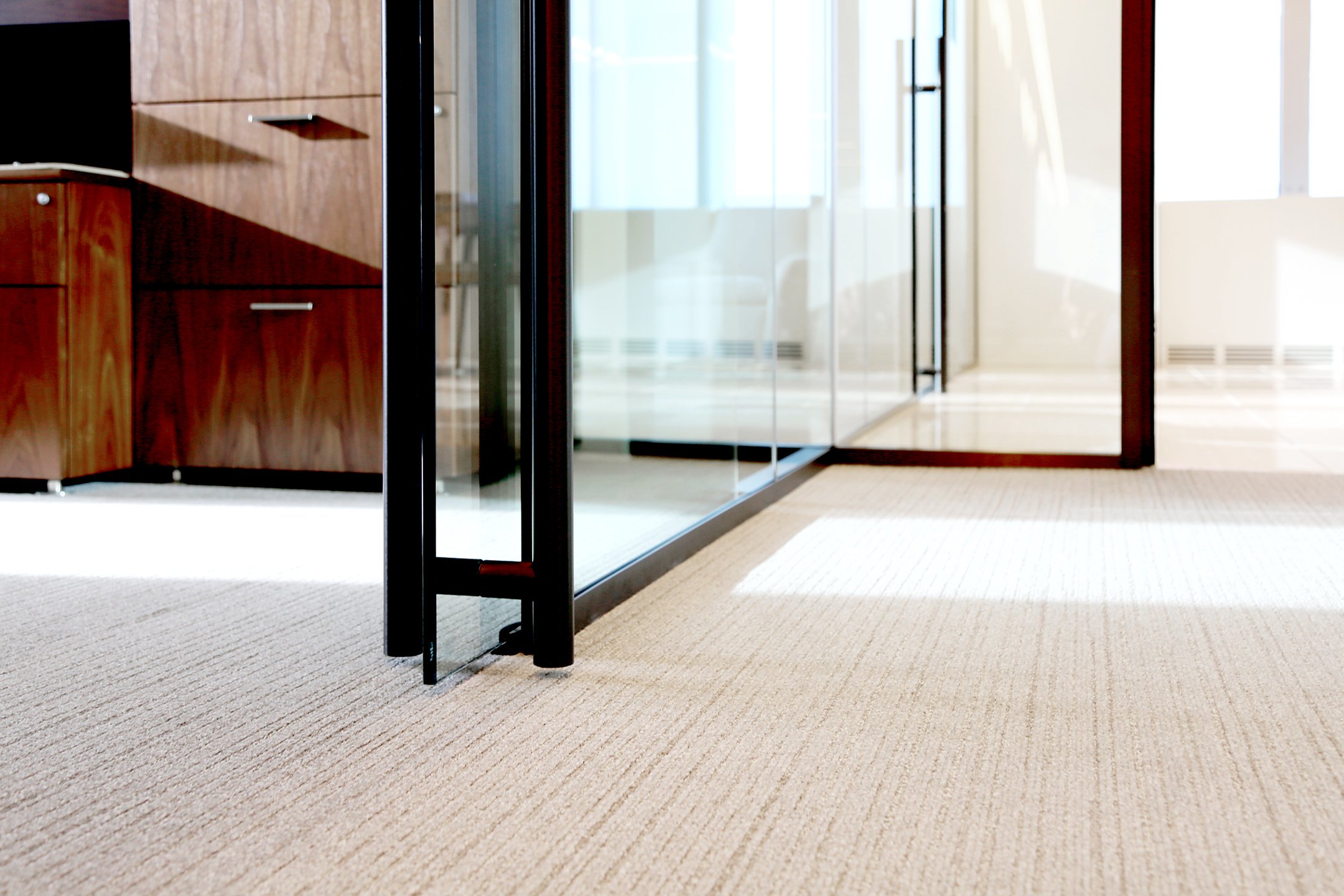 Modernus Black Anodized Locking Sliding Door