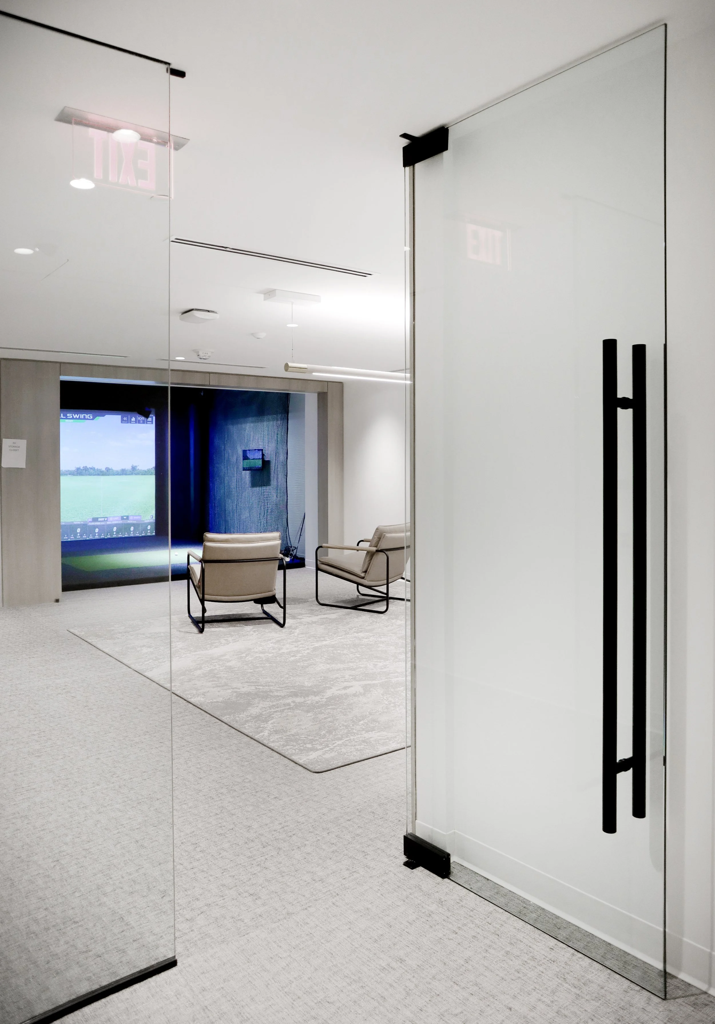 Frameless Glass Patch Fitting Entry Door Black