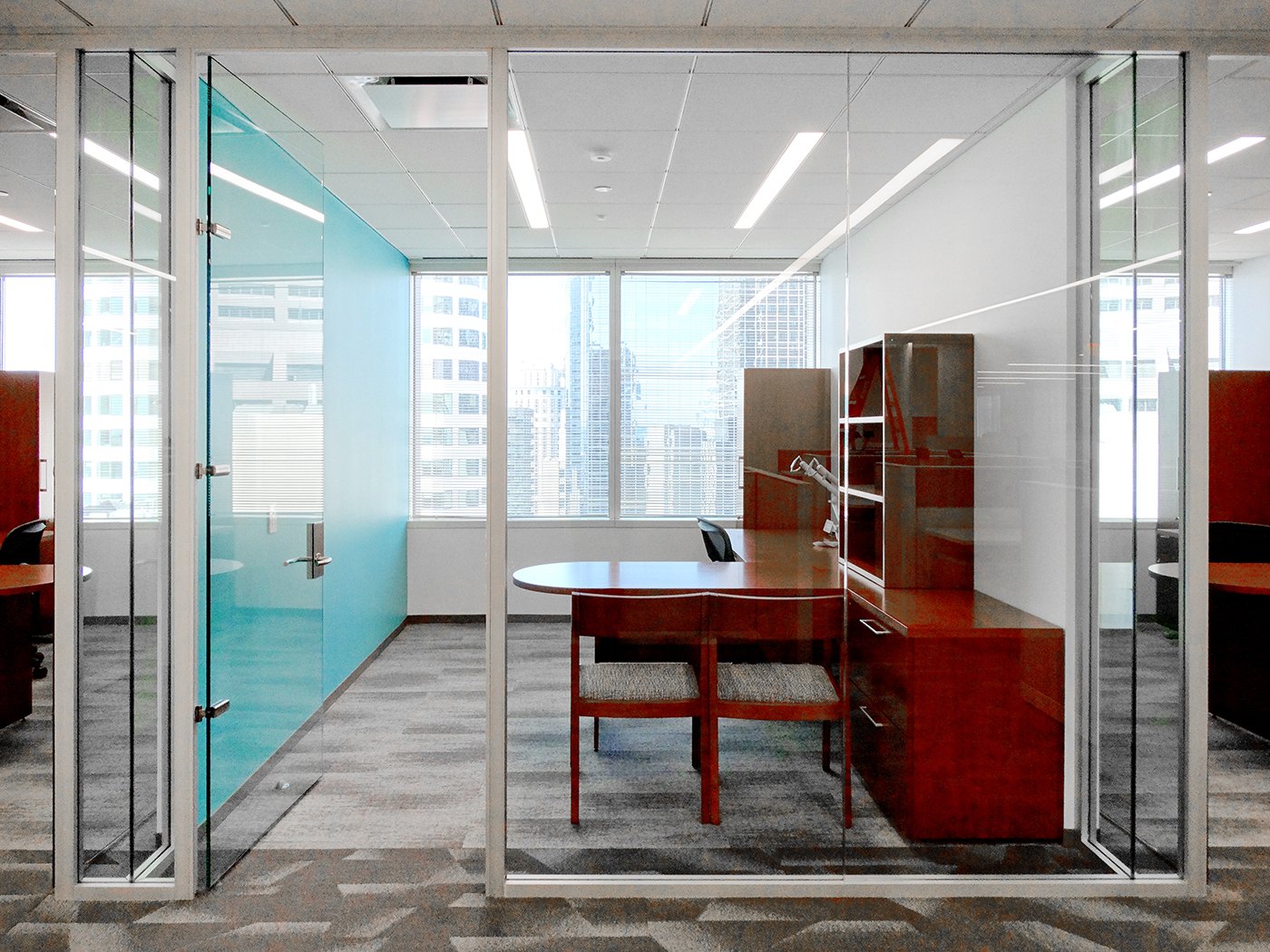 Litespace Glass Return Demountable Office