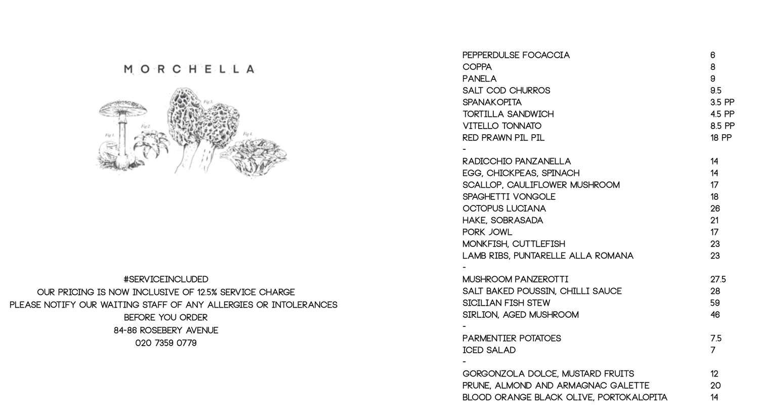 What Is A Sample Menu