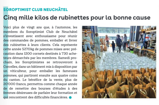 Cinq mille kilos de rubinettes pour la bonne cause