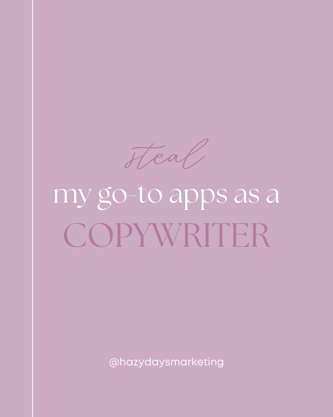 My go-to apps and websites as a copywriter ✨

Grammarly - I wouldn't trust myself to write copy without it! 📝

Hemingway Editor - It's the key to writing crisp, clear copy 🍁

ChatGPT - Controversial but, as the saying goes, if you can't beat it, jo