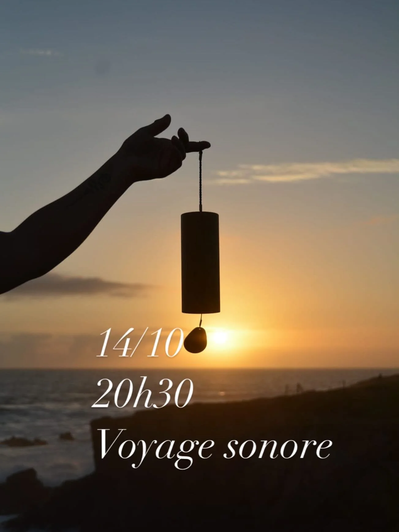 ✨ Voyage sonore &ndash; 14 octobre &agrave; 20h30 ✨

Ferme les yeux, respire&hellip;
Laisse les vibrations te traverser, &eacute;veiller ce qui sommeille, faire vibrer ce qui compte vraiment.
Les sons des bols, des gongs et des instruments sacr&eacut