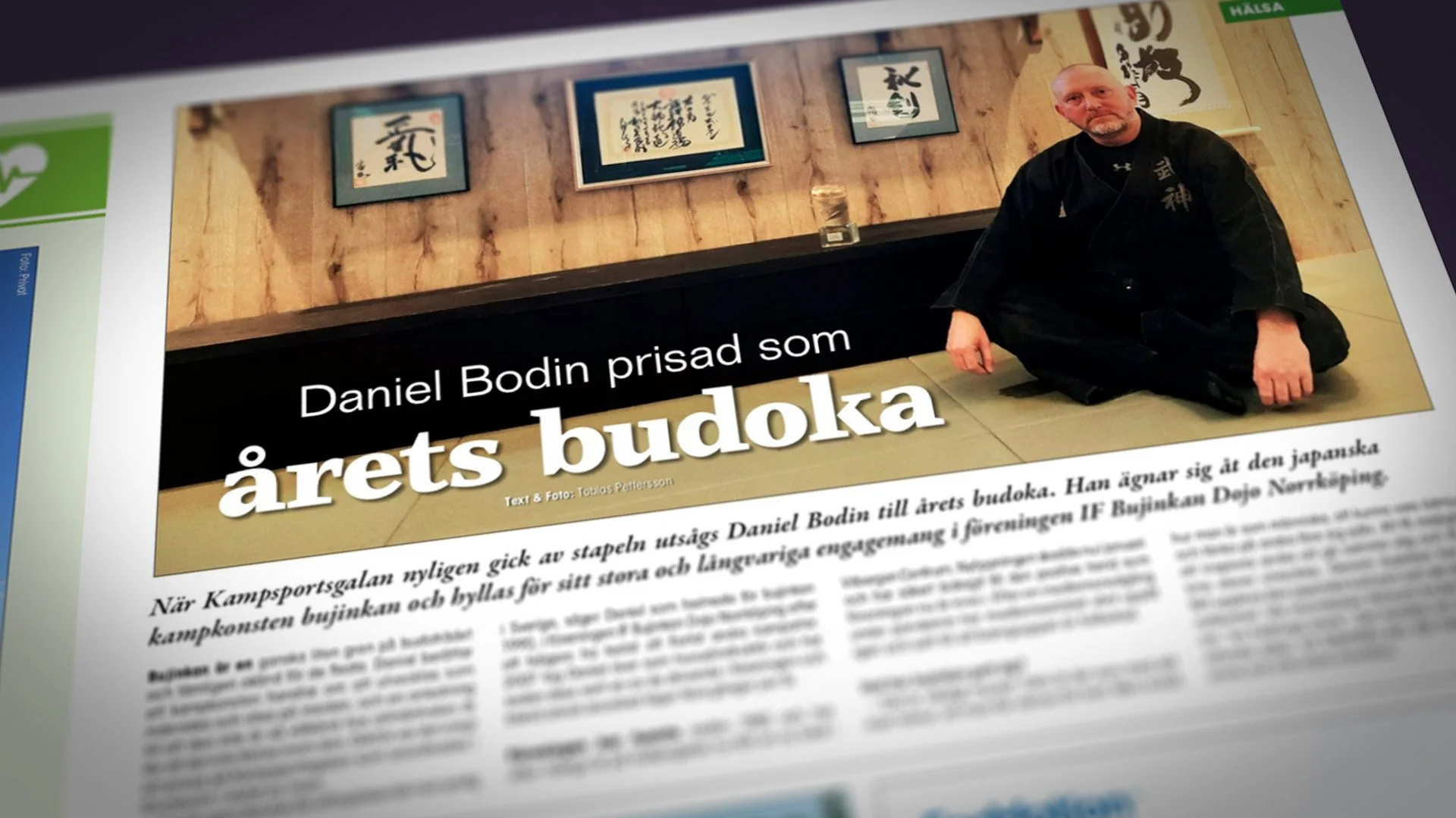 Daniel Bodin intervjuad i tidningen Nollelva