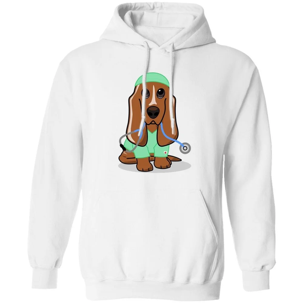Basset Puppies Basset Hound Hoodie Scrubs Brown Bassett Hound