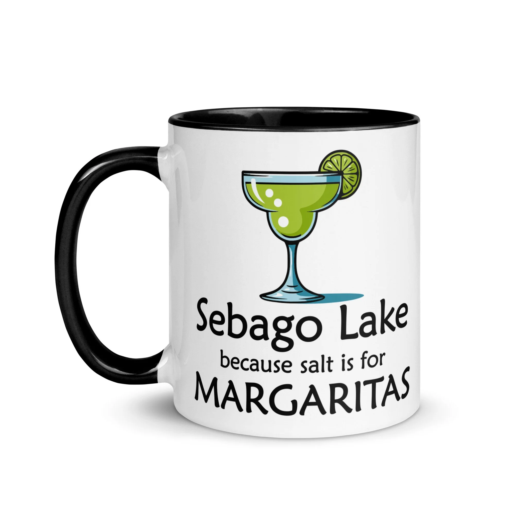 Sebago Lake because Salt is for Margaritas Accent Color Mug