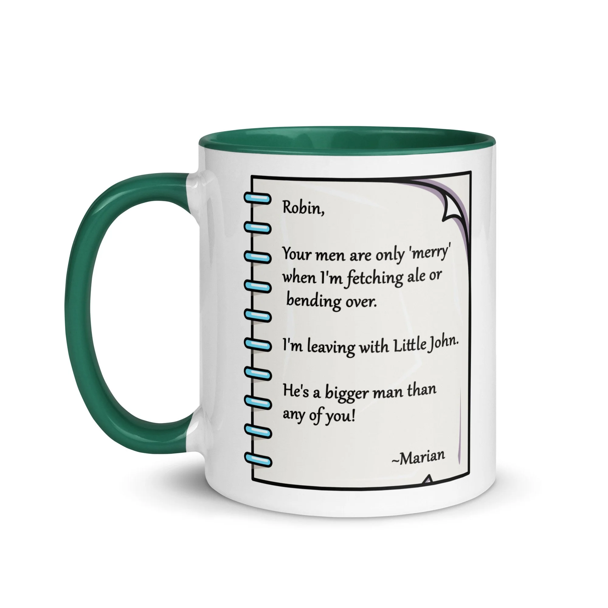 Robin Hood and Maid Marian Break Up Accent Color Mug