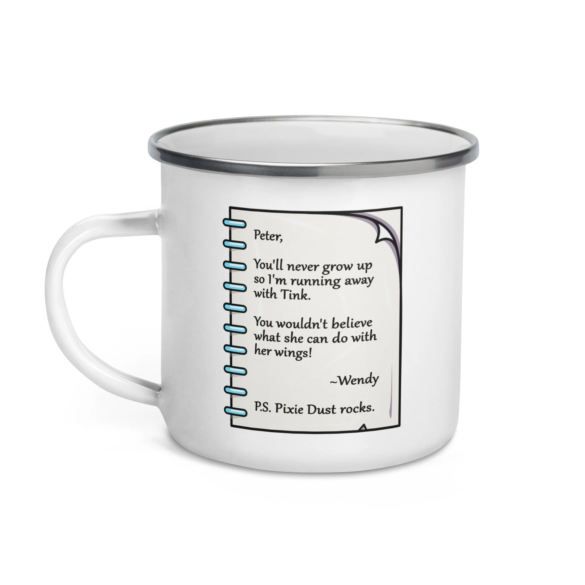 Peter Pan and Wendy Darling Break Up Camp Mug