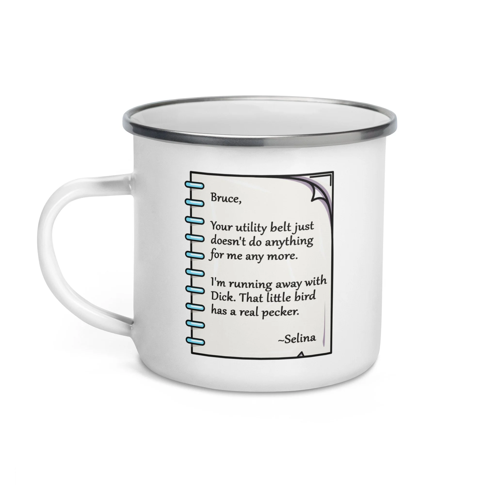 Bruce Wayne and Selina Kyle Break Up Camp Mug