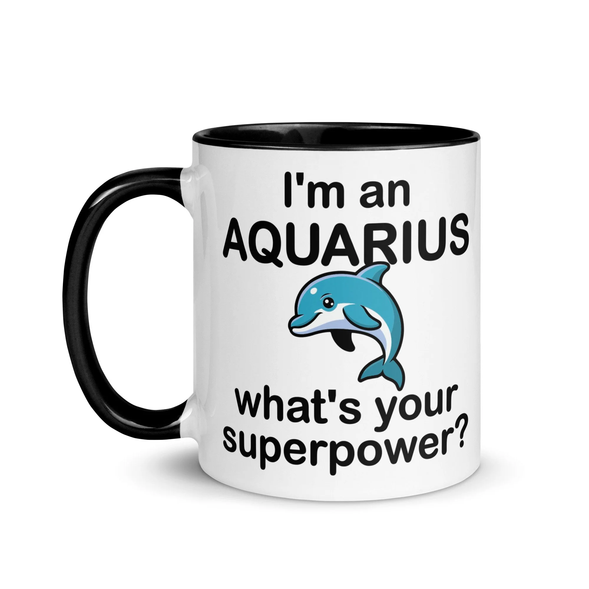 I'm an Aquarius - what's your Superpower? Accent Color Mug