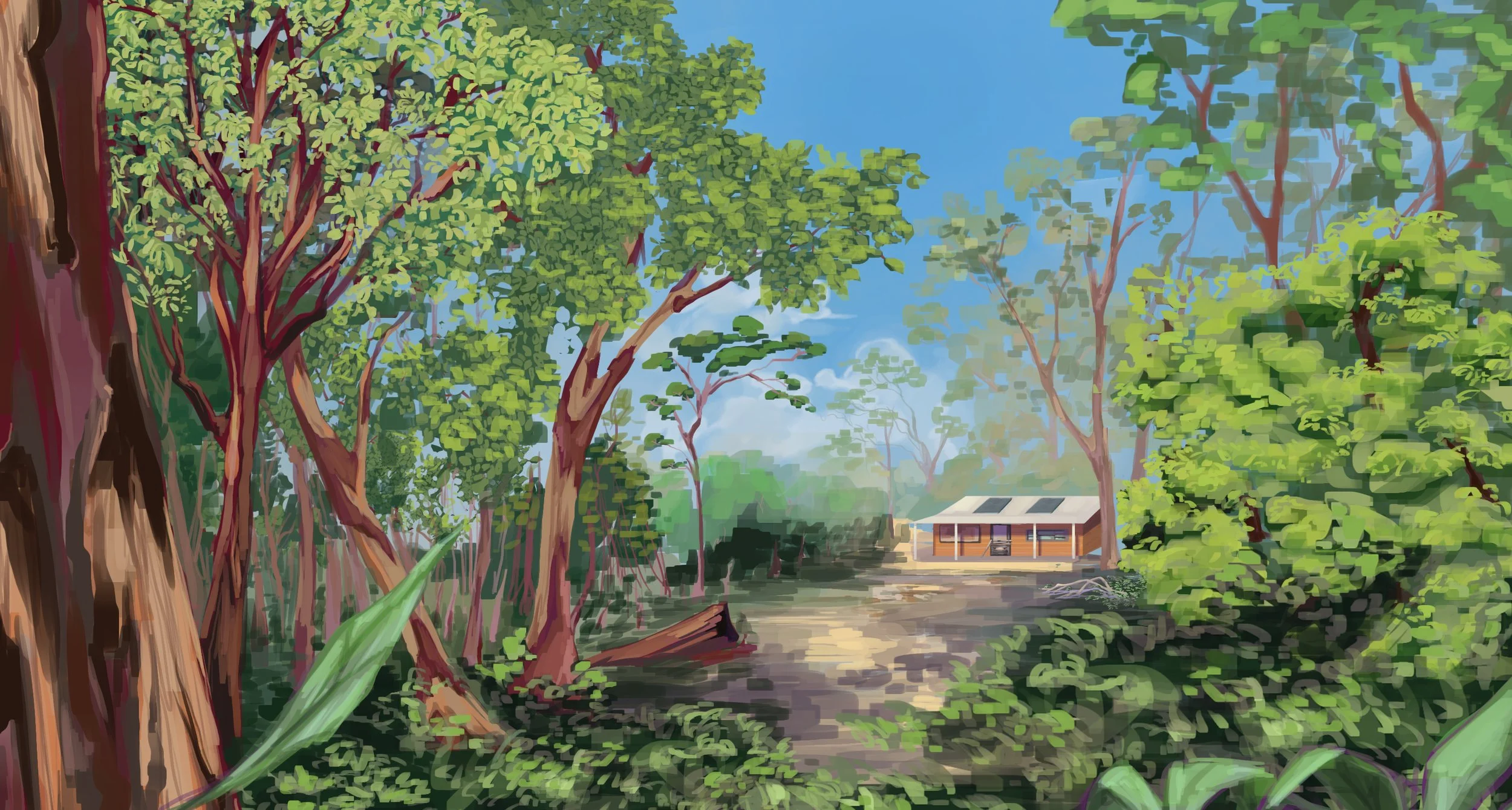 Park Study - Digital Painting