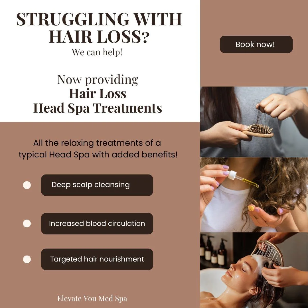Struggling with Hair Loss? We can help! 

Introducing our newest Head Spa: Hair Loss Head Spa Treatments 🤍✨

This Head Spa Treatment is designed specifically for those struggling with hair loss. By removing buildup, stimulating the scalp, and promot