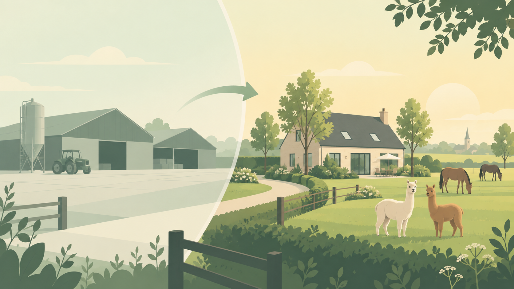 Stallen van weidedieren wel mogelijk bij residentiële functiewijziging?